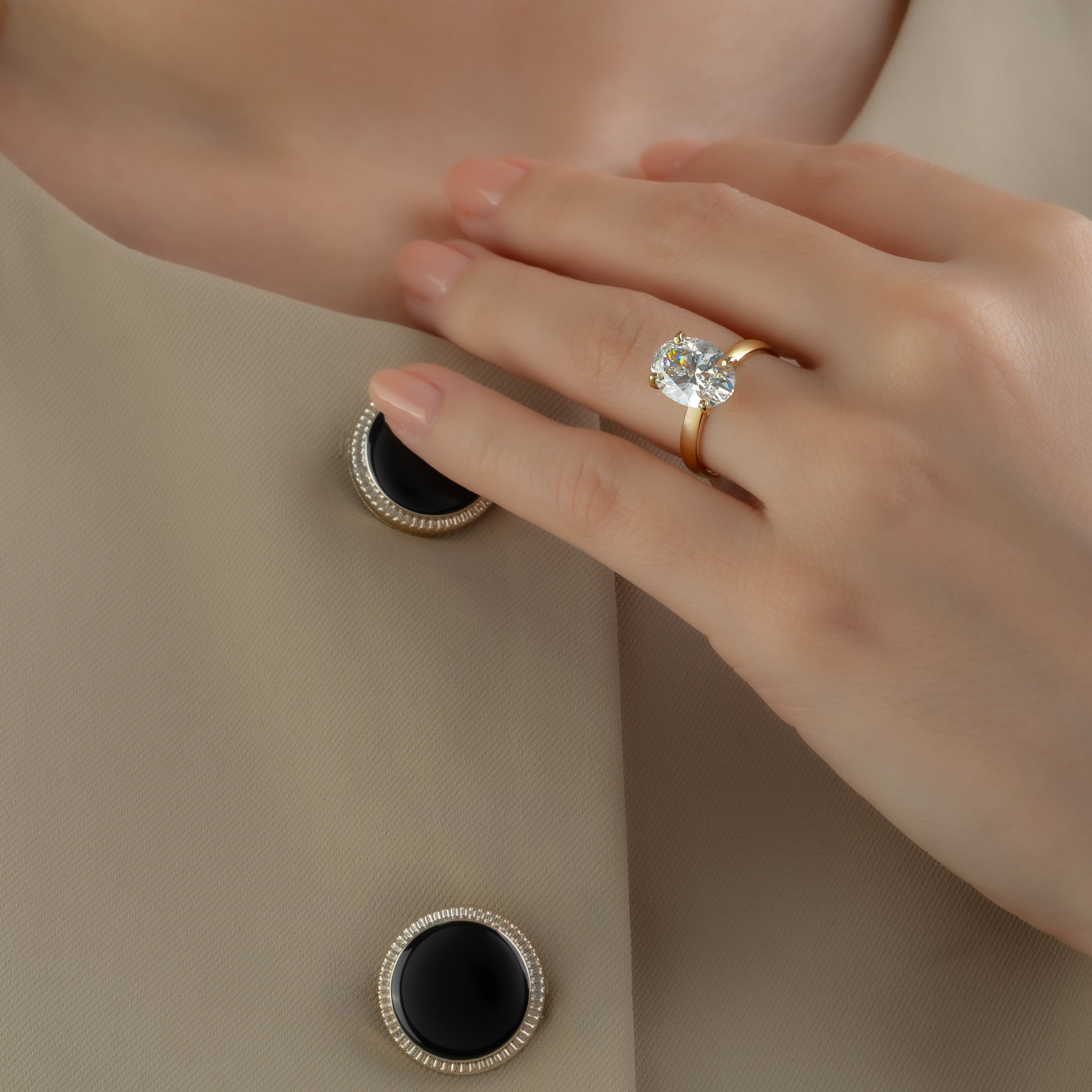 Anillo Diamante Lab Oval 3,70ct