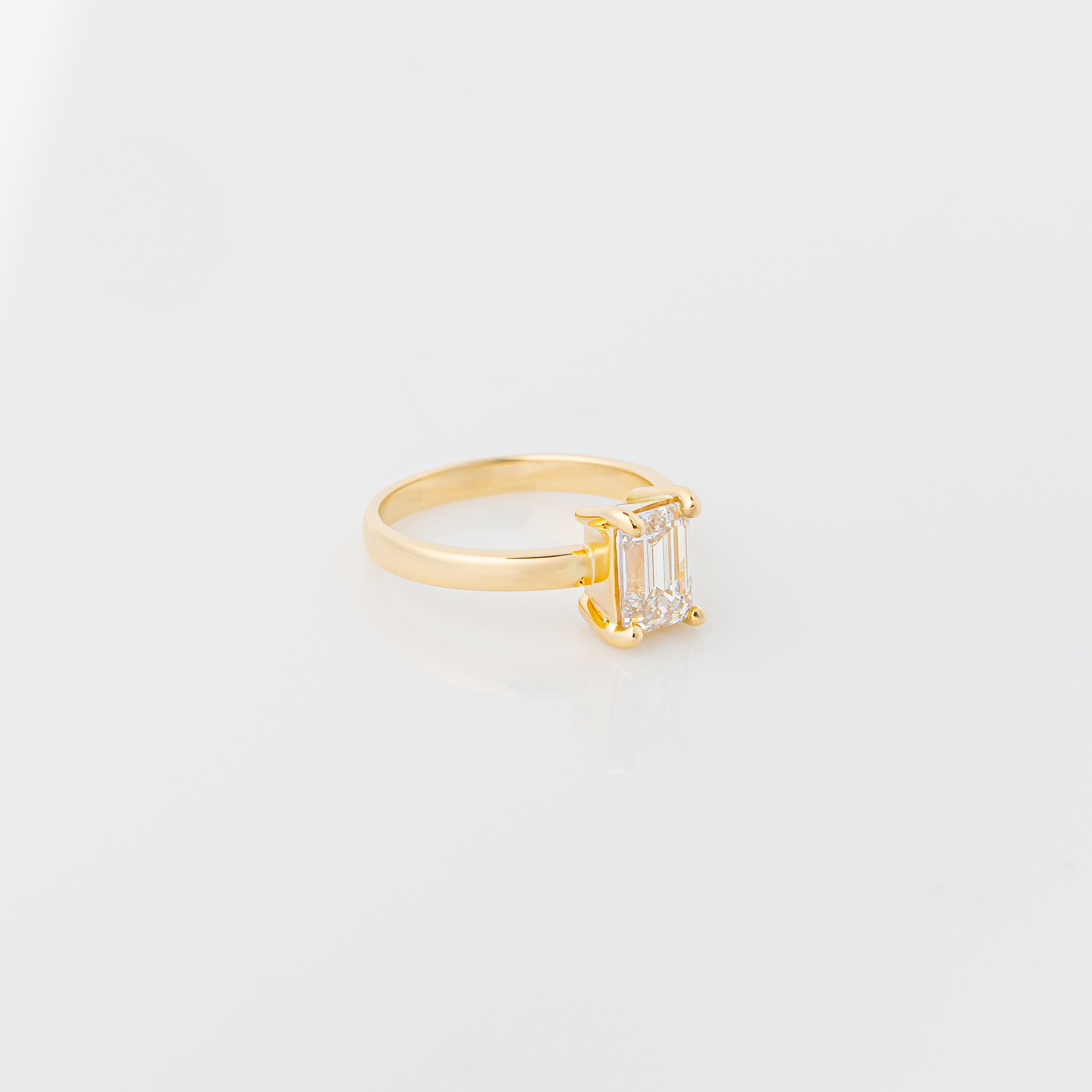 Anillo Diamante corte Esmeralda Lab 1.50ct