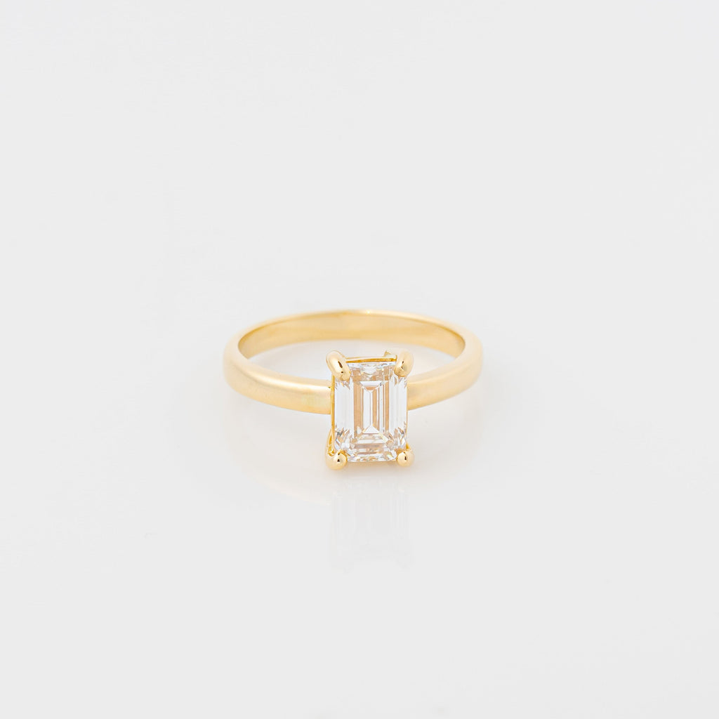 Anillo Diamante corte Esmeralda Lab 1.50ct