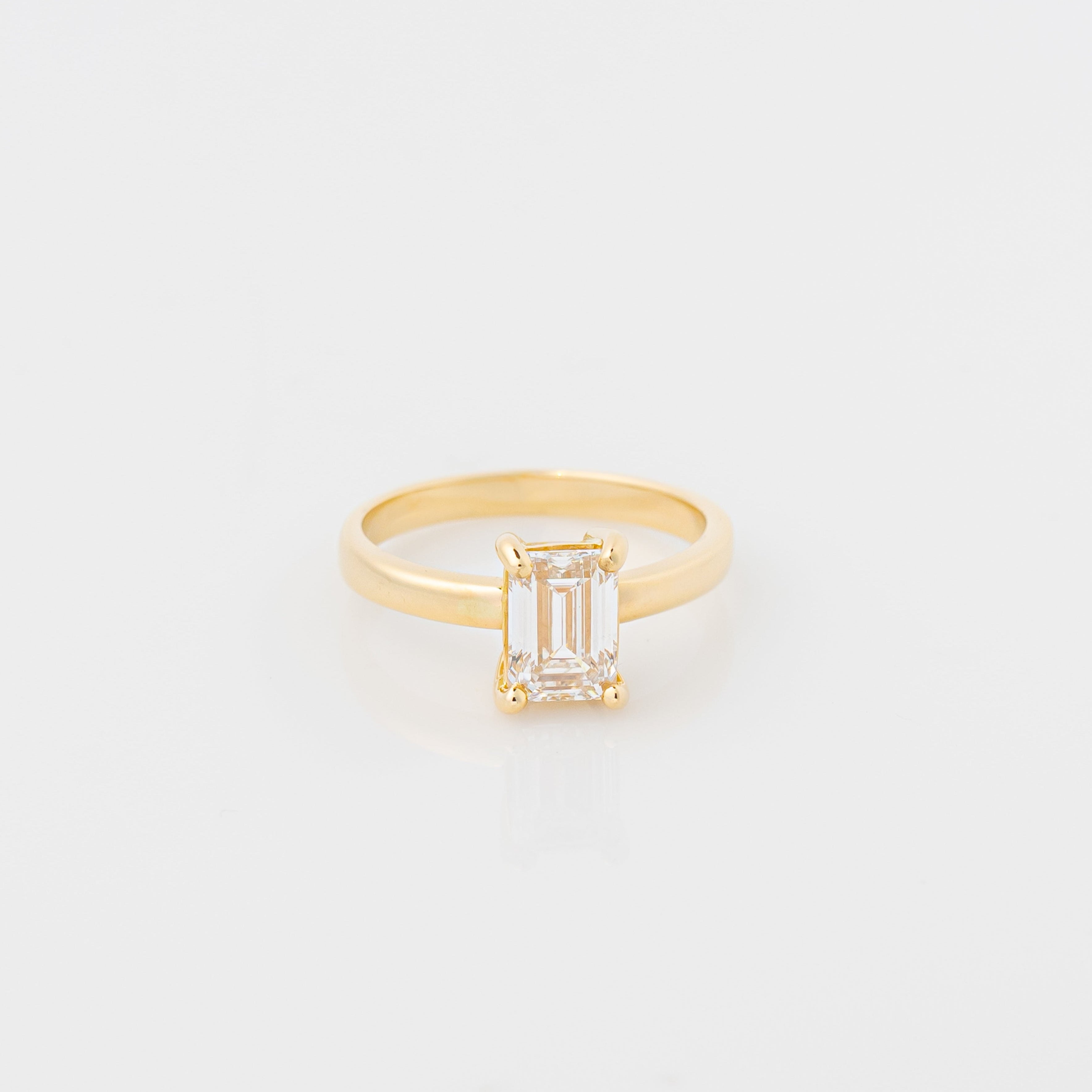 Anillo Diamante corte Esmeralda Lab 1.50ct