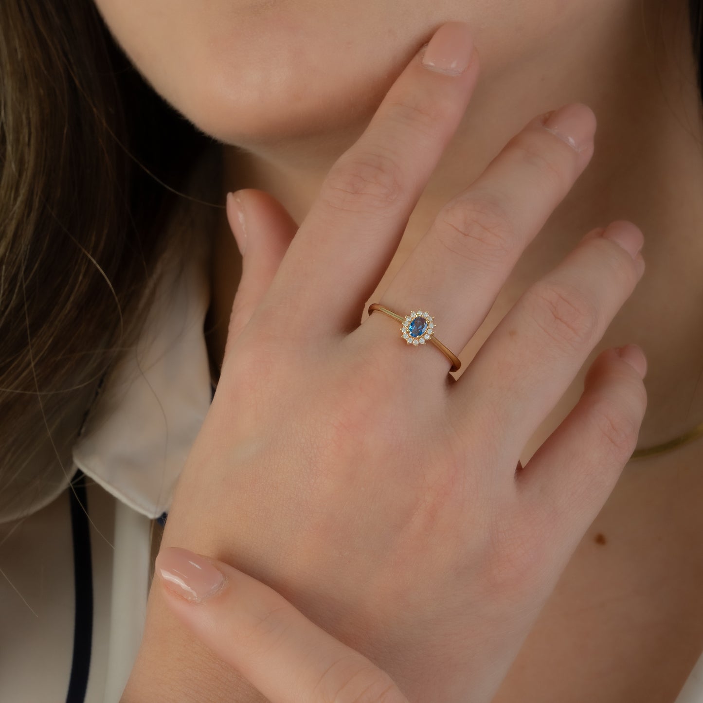 Anillo Azul Talla 8