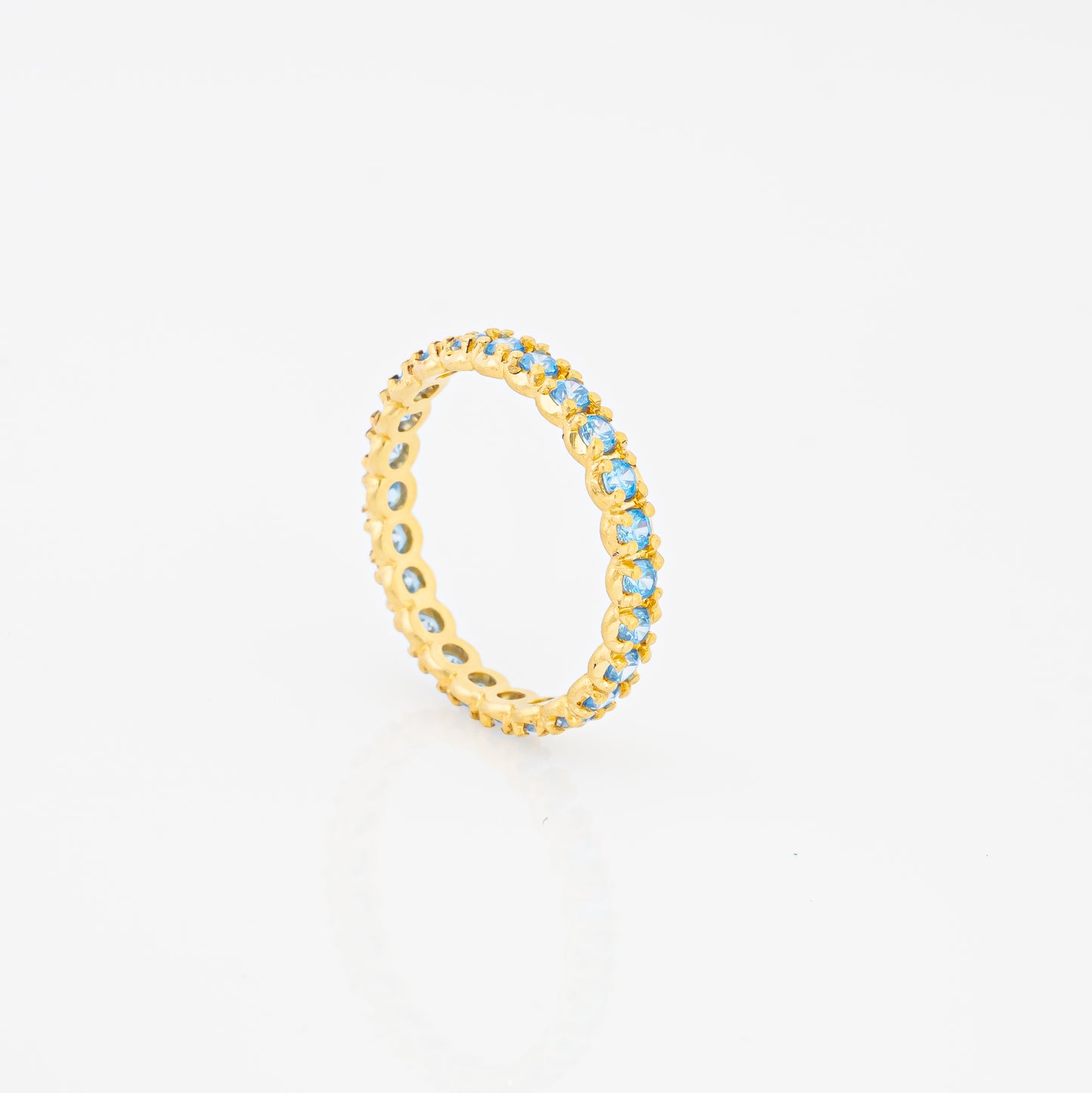 Anillo Churumbela Celeste Talla 6 3/4