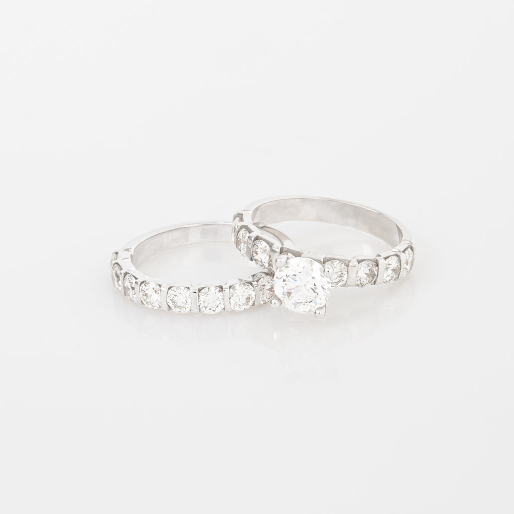 Set Anillos Diamantes Lab. Redondo & Churumbela