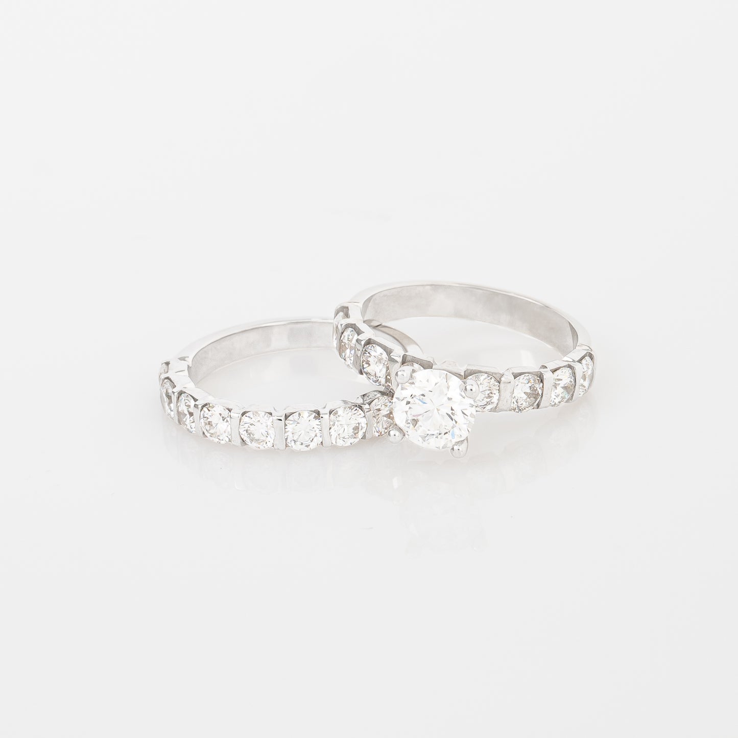 Set Anillos Diamantes Lab. Redondo & Churumbela