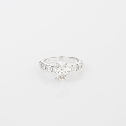 Anillo Diamantes Lab. Oval