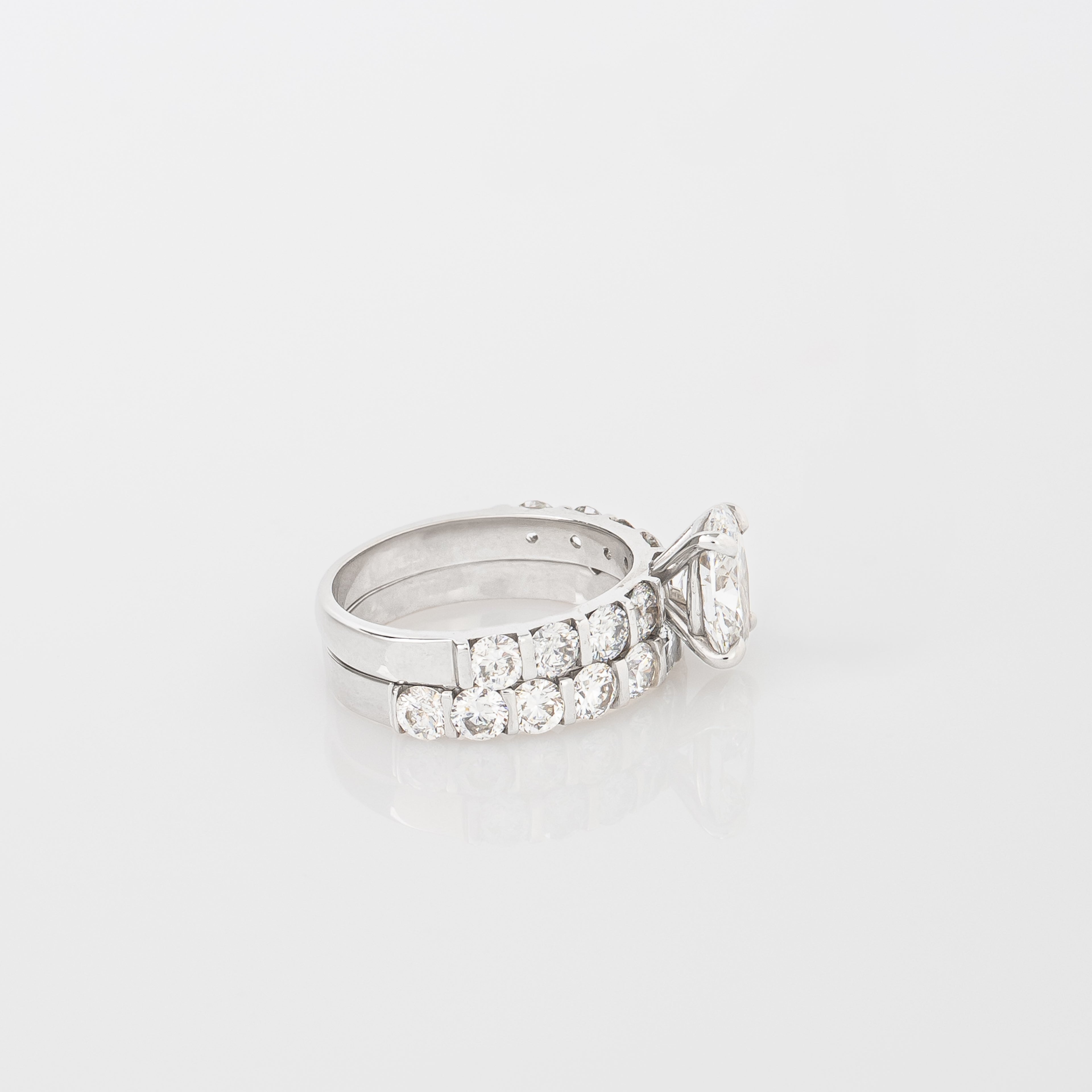 Set Anillos Diamantes Lab. Oval & Churumbela