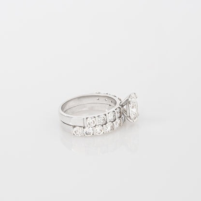 Set Anillos Diamantes Lab. Oval & Churumbela