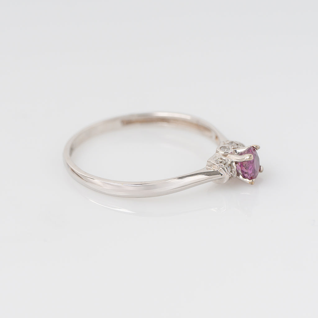 Anillo Rubi & Diamantes Talla 7 1/2