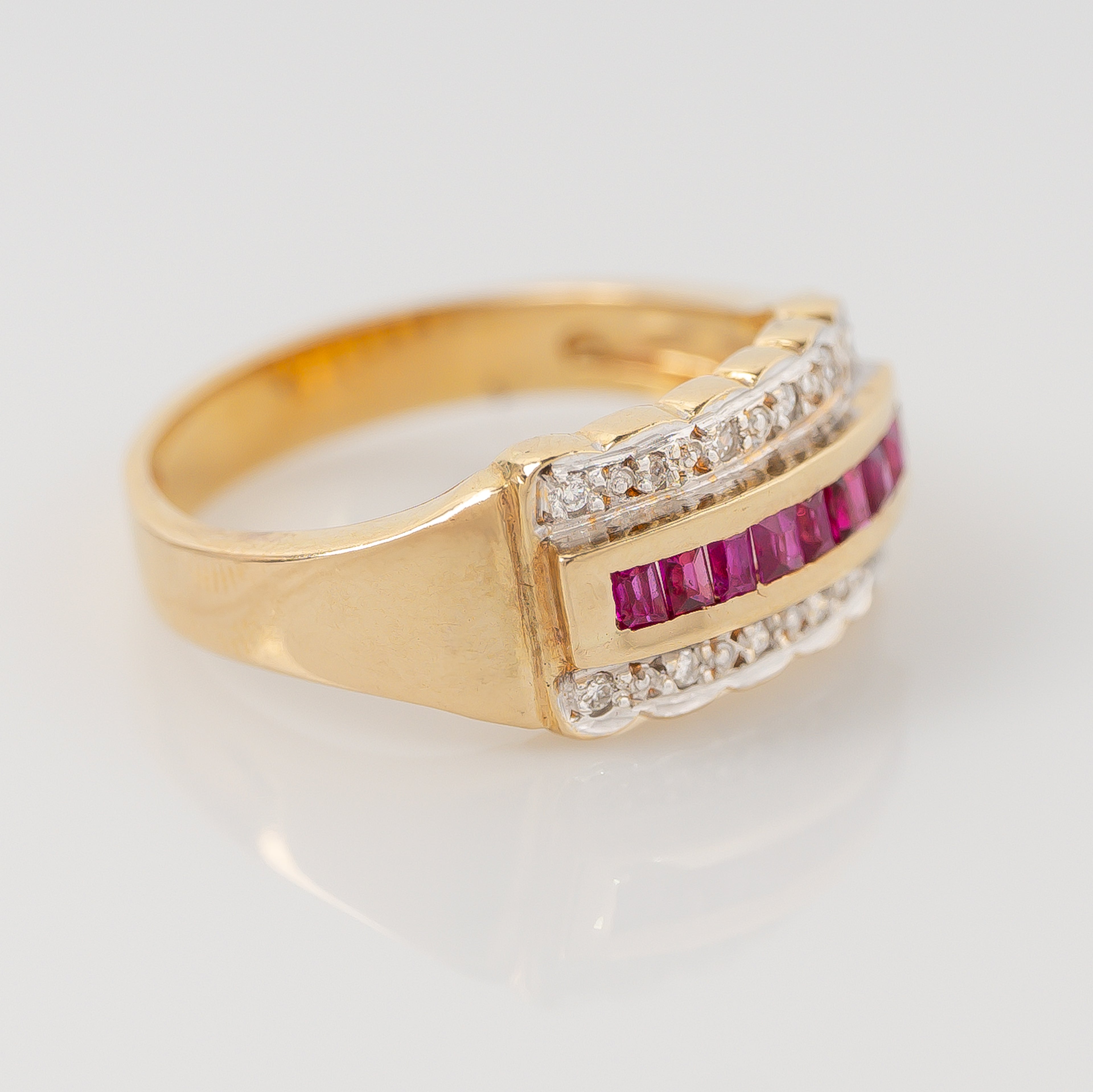 Anillo Rubi & Diamantes Talla 5 3/4