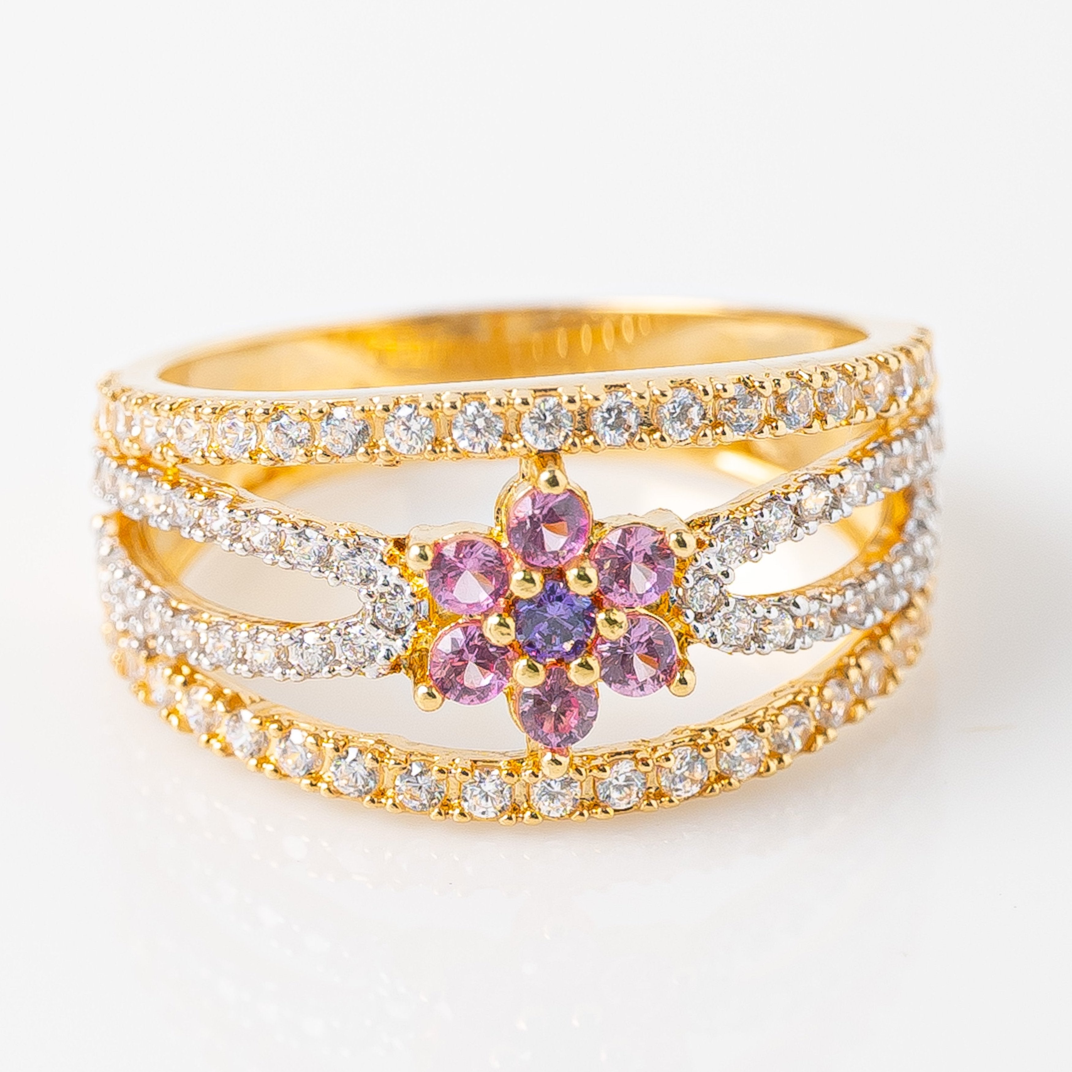 Anillo Flor Casting Talla 6 3/4