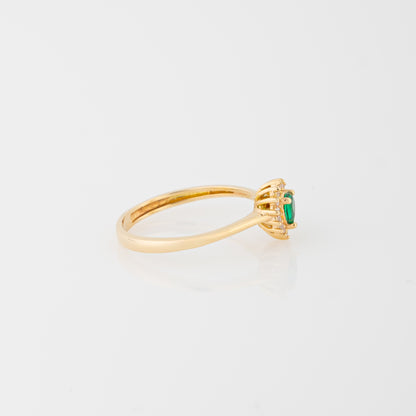 Anillo Gota Verde Talla 5 3/4