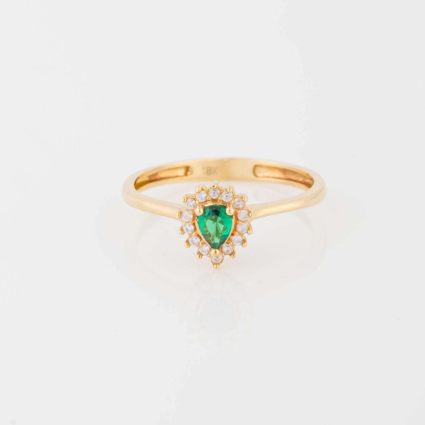 Anillo Gota Verde Talla 5 3/4