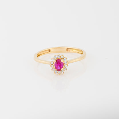 Anillo Fucsia Talla 5 1/4