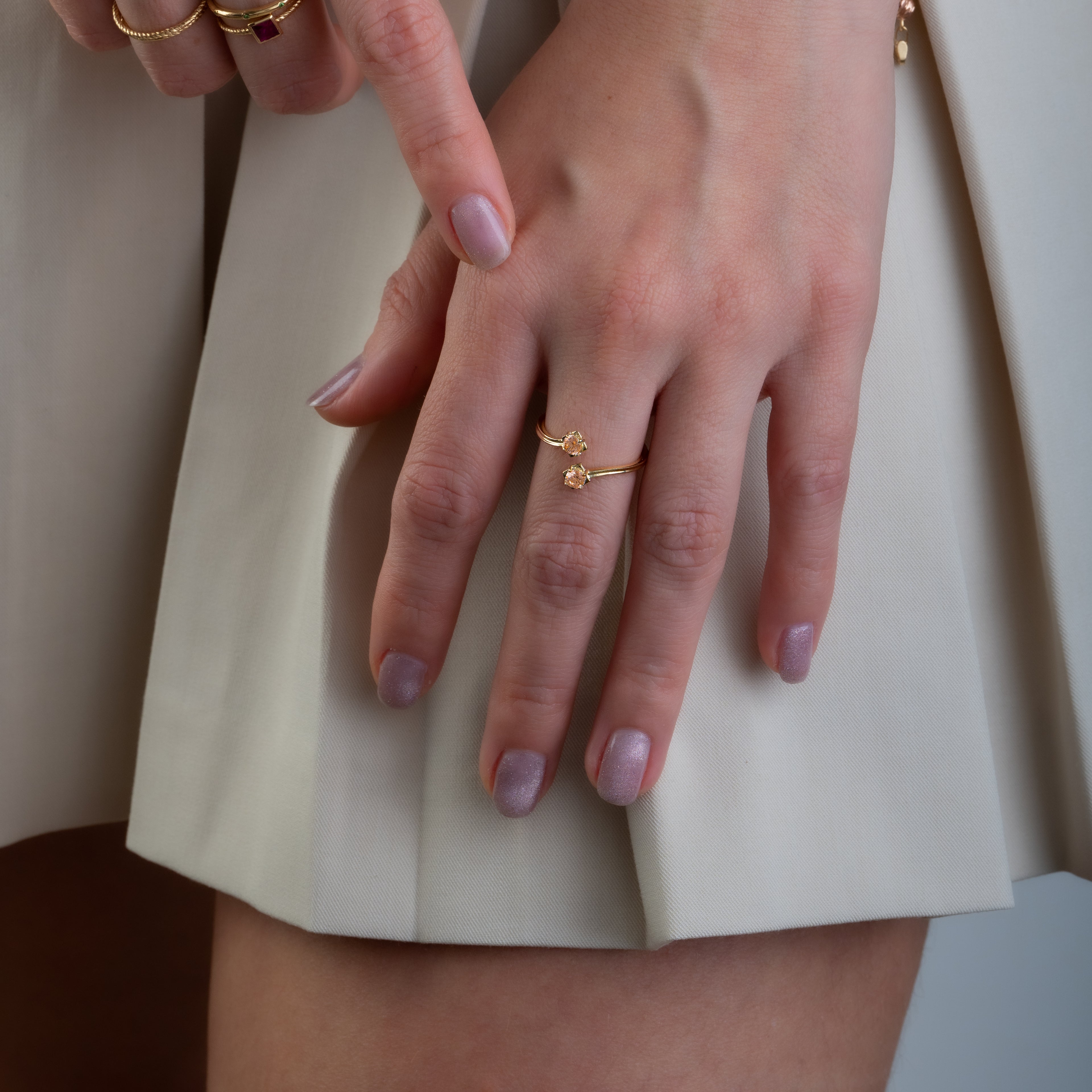 Anillo Melocotón Talla 5 1/4