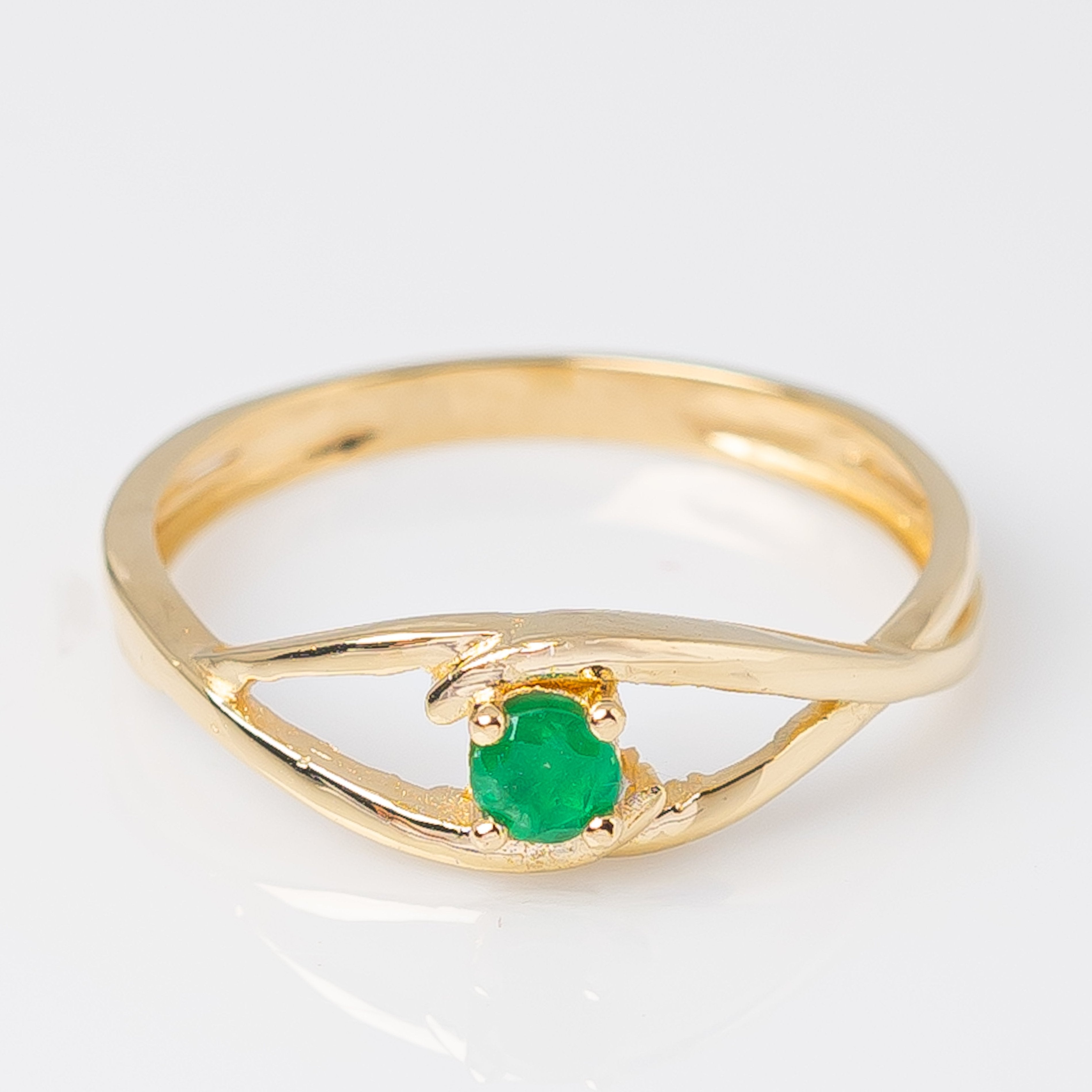 Anillo Esmeralda 0.30ct/Talla 7 3/4