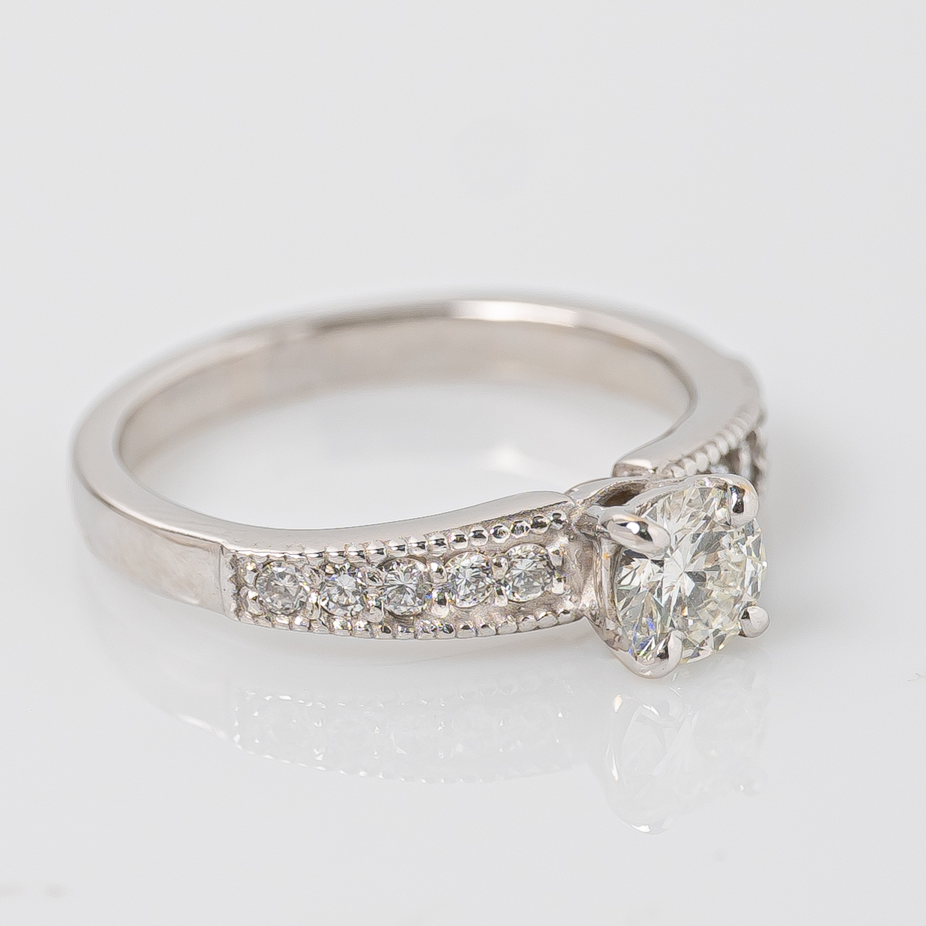 Anillo Compromiso Diamantes  Nat Talla 5