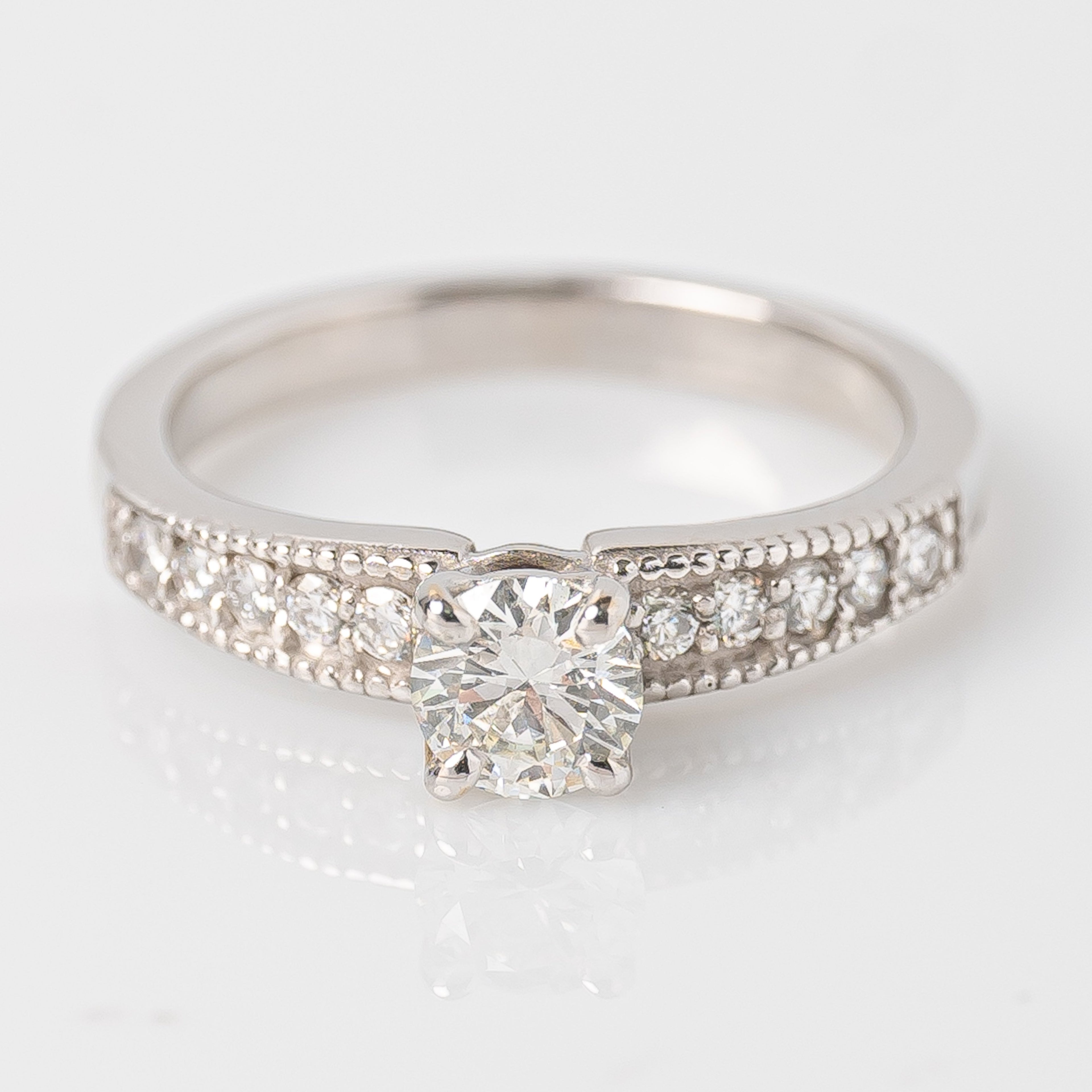 Anillo Compromiso Diamantes  Nat Talla 5