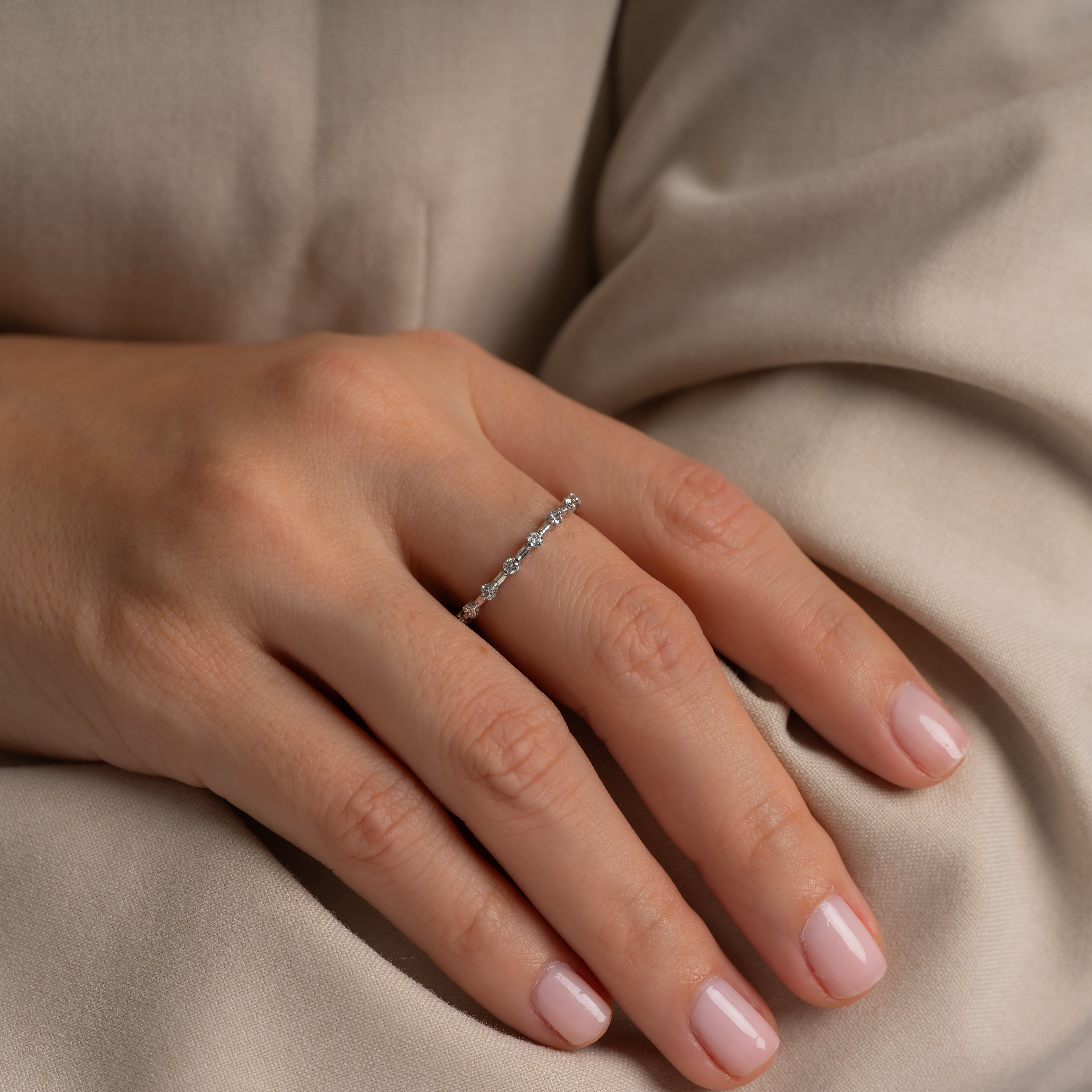 Anillo Diamantes Nat Talla 7 3/4
