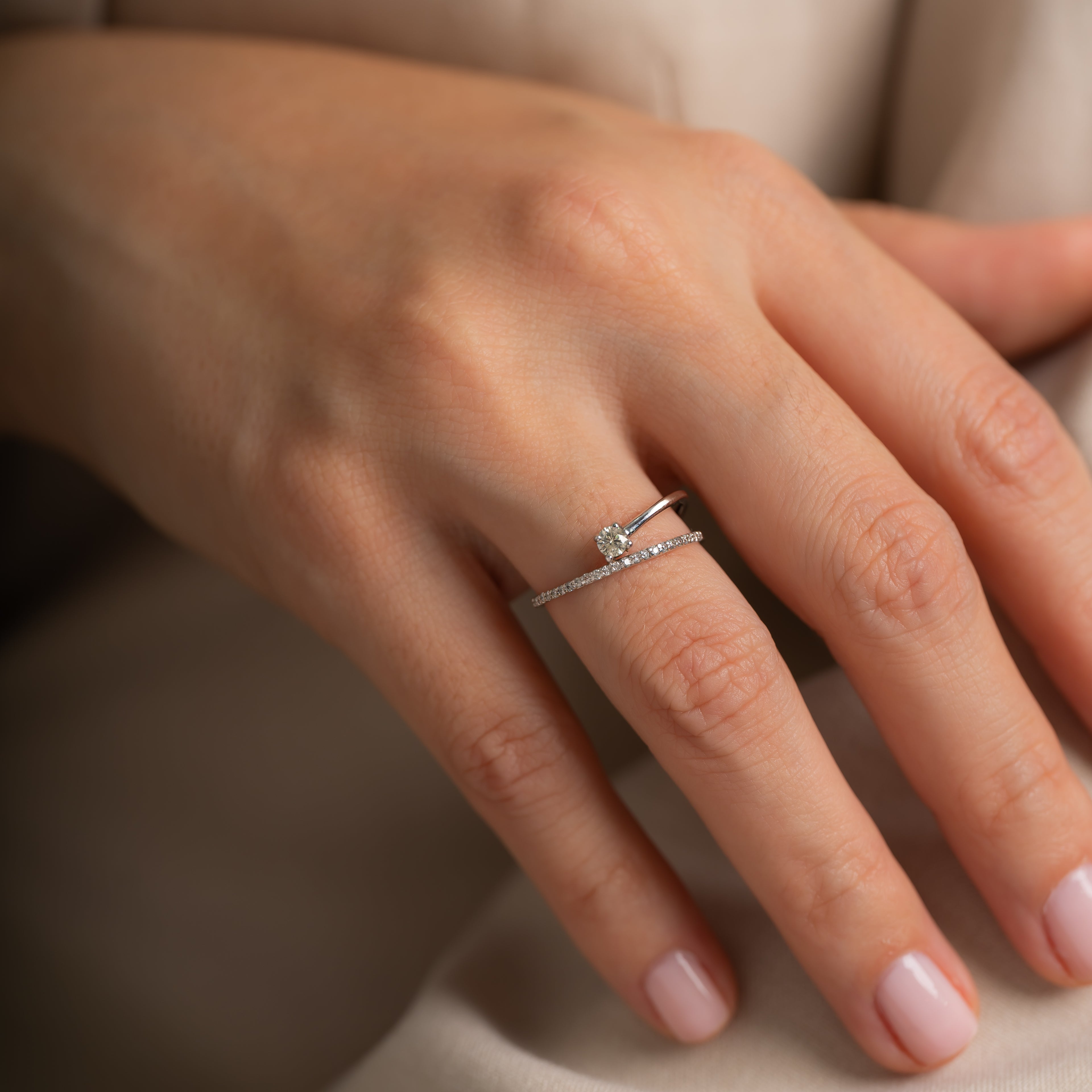 Anillo Diamantes Nat Talla 7 1/2