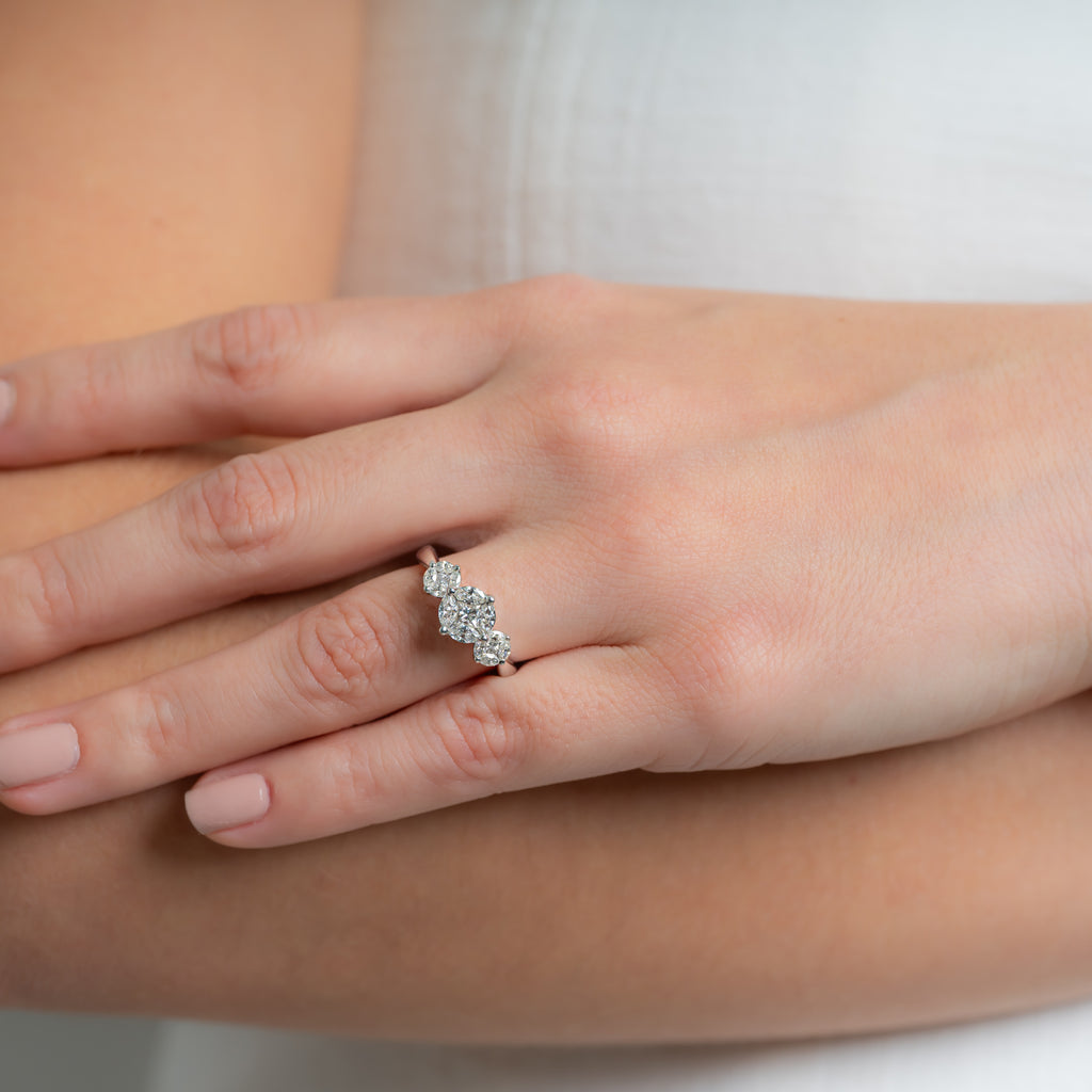 Anillo Rombo Diamante Nat Talla 6 3/4