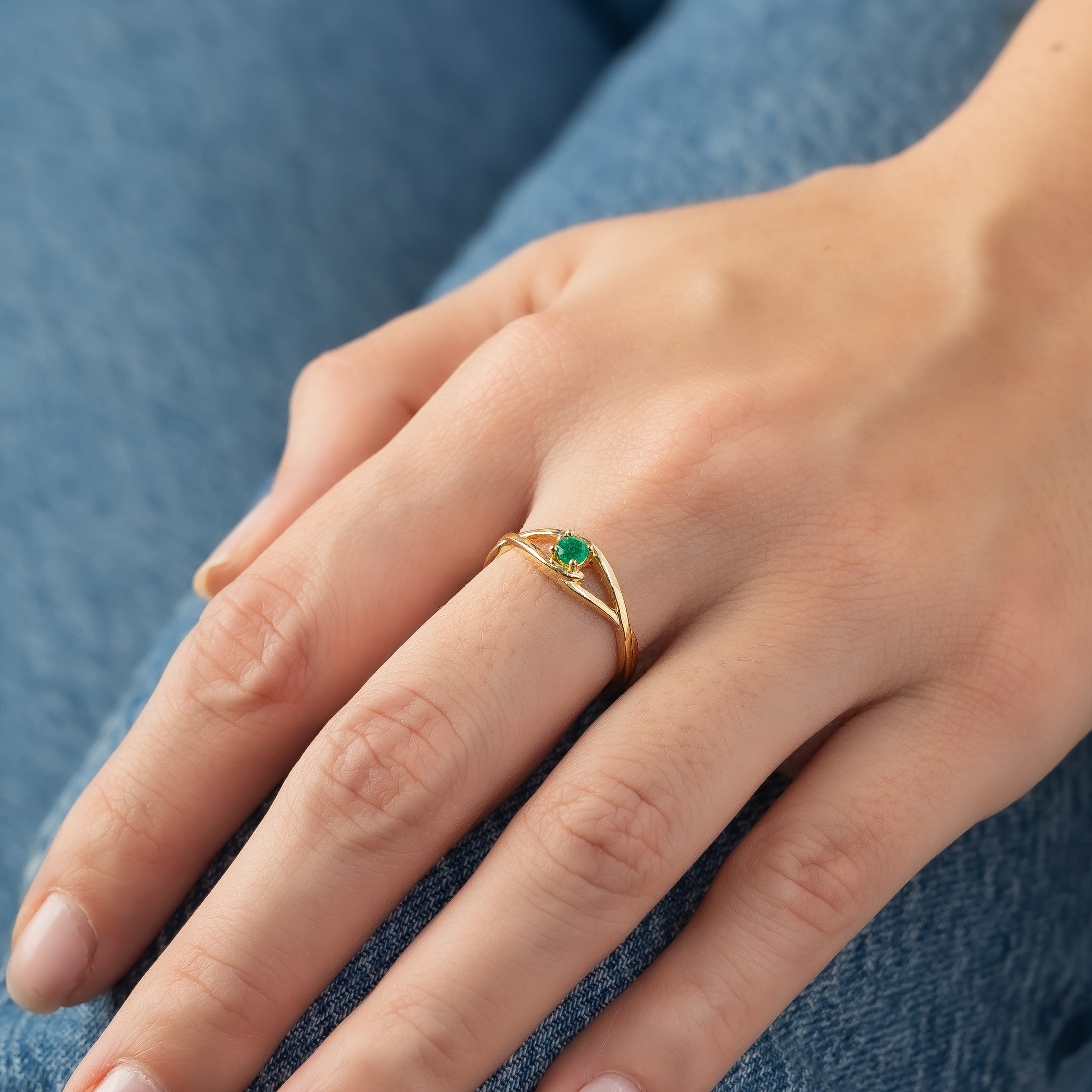 Anillo Esmeralda 0.30ct/Talla 7 3/4