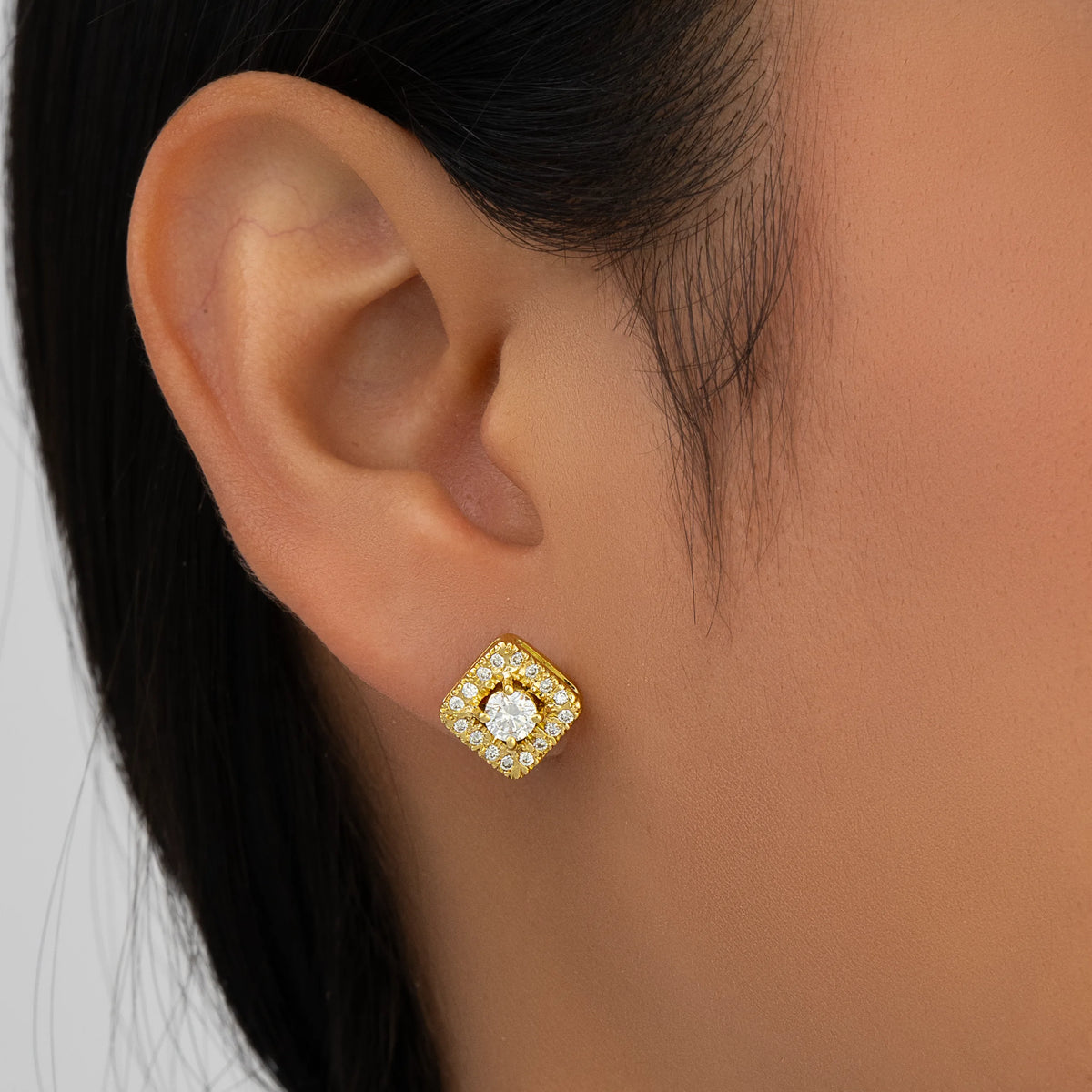 Aretes Rombo Diamante Lab