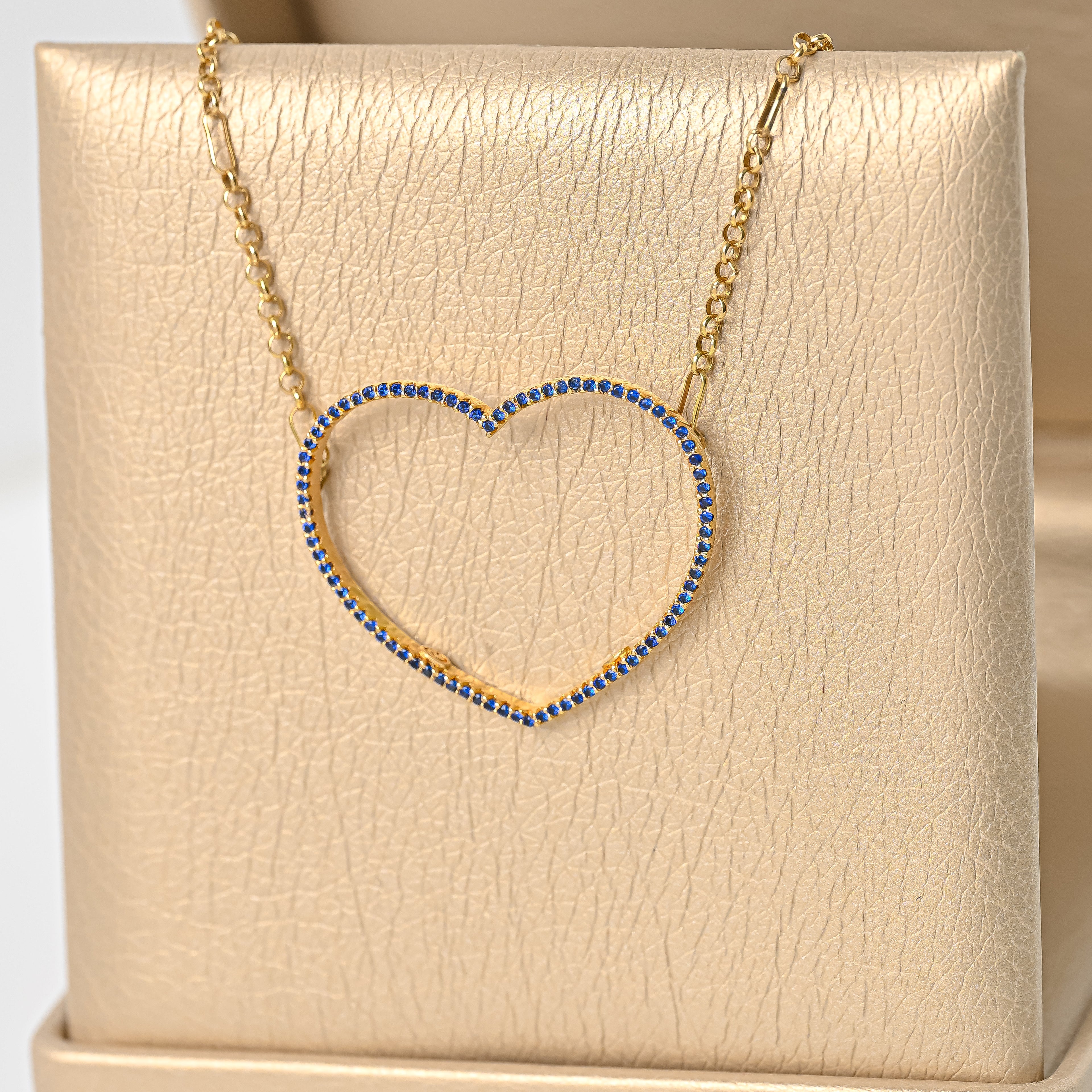 Cadena Silueta Corazon 40cm