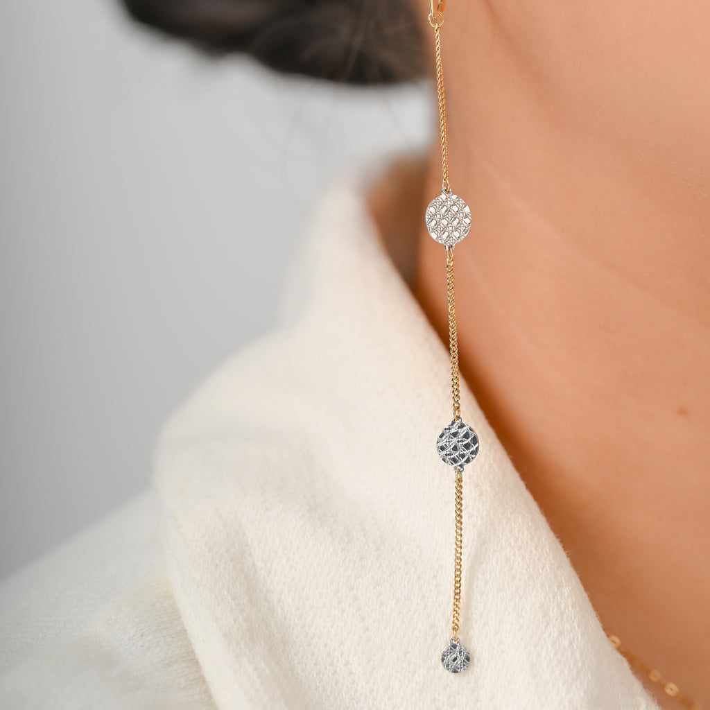 Aretes Colgantes Aro 11cm
