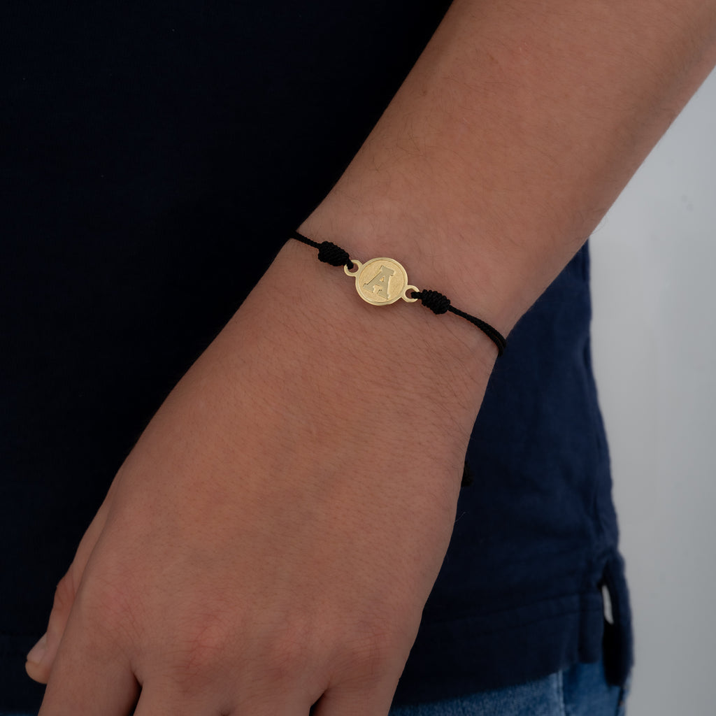 Pulsera Tejida+ Dije Letra