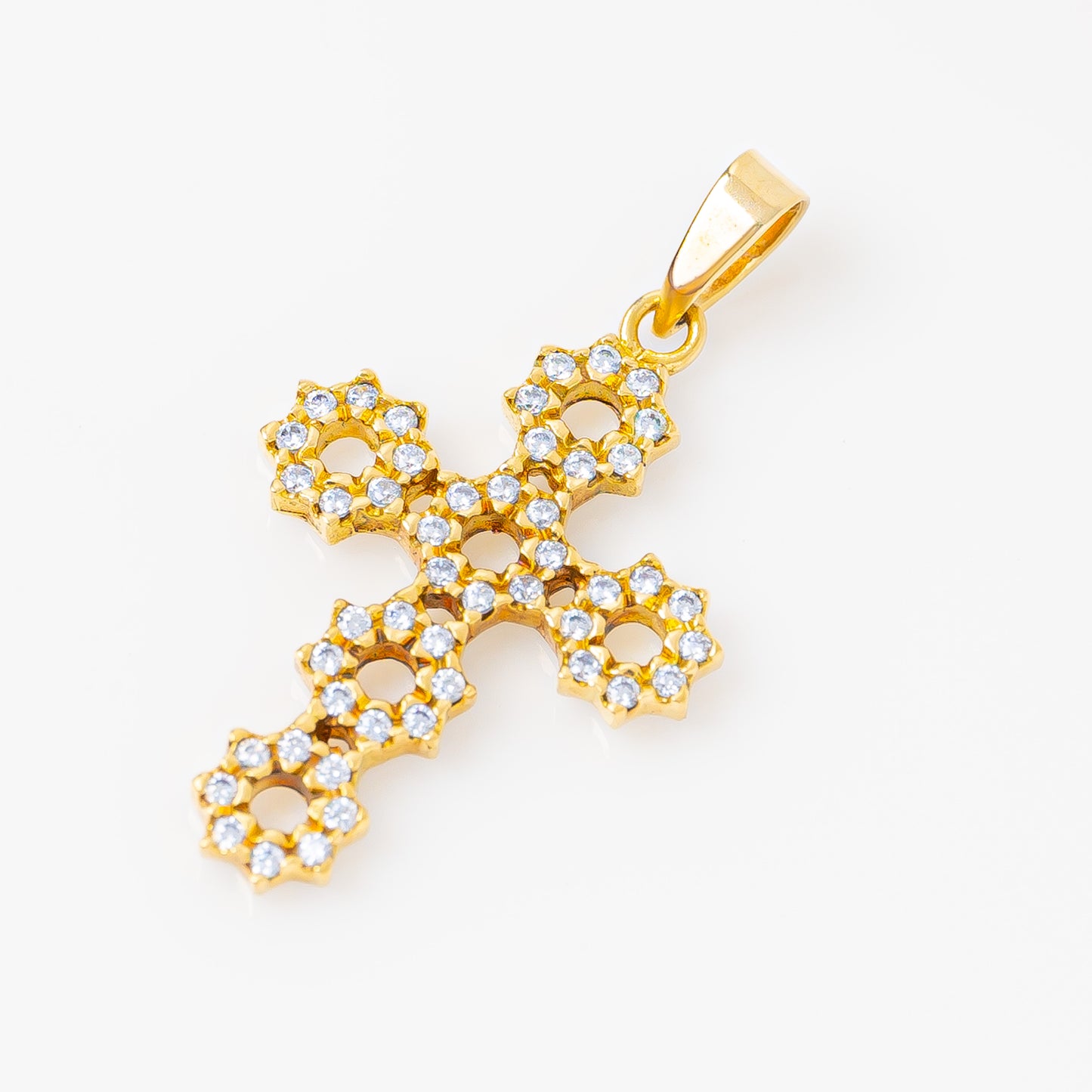 Dije Cruz Pompón 3cm