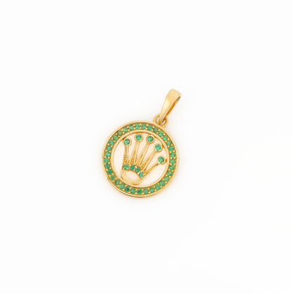 Dije Corona Verde 2.2cm