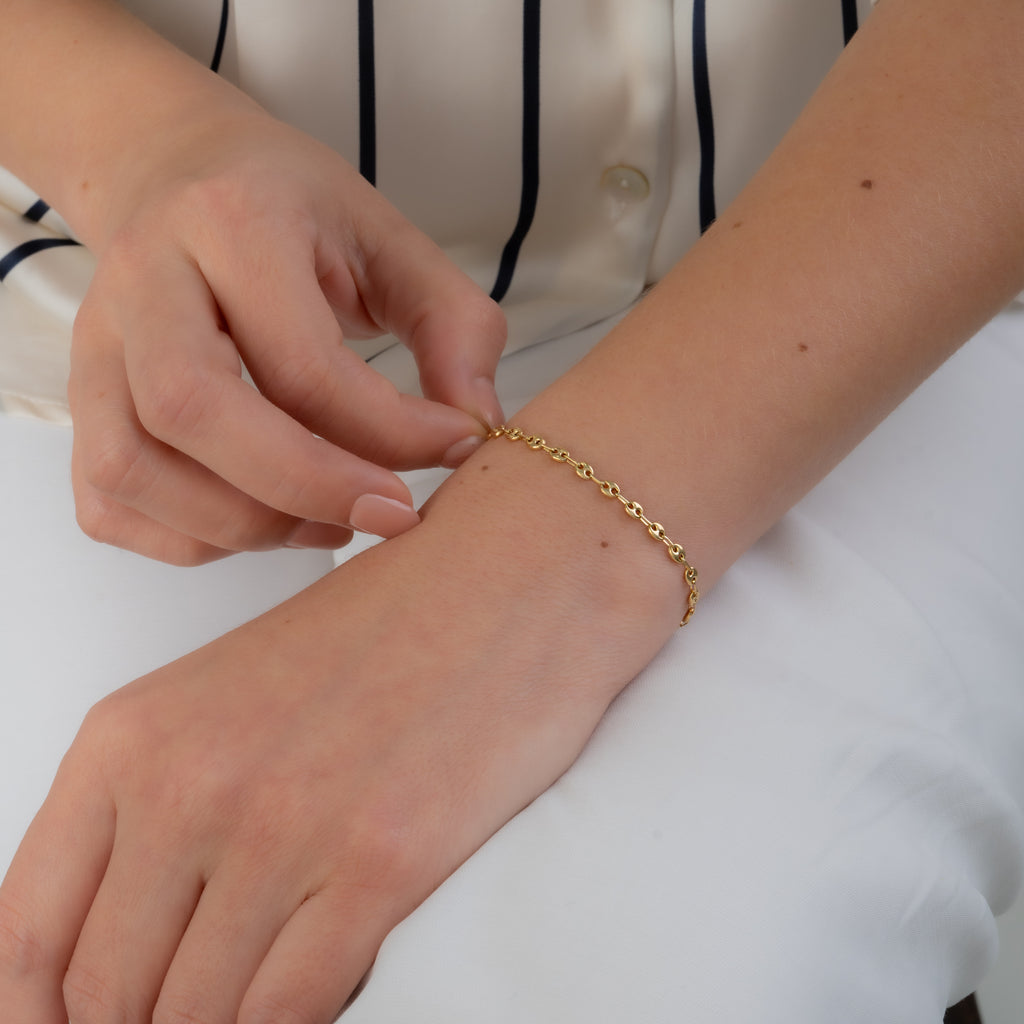 Pulsera Tejido Eslabon 20cm