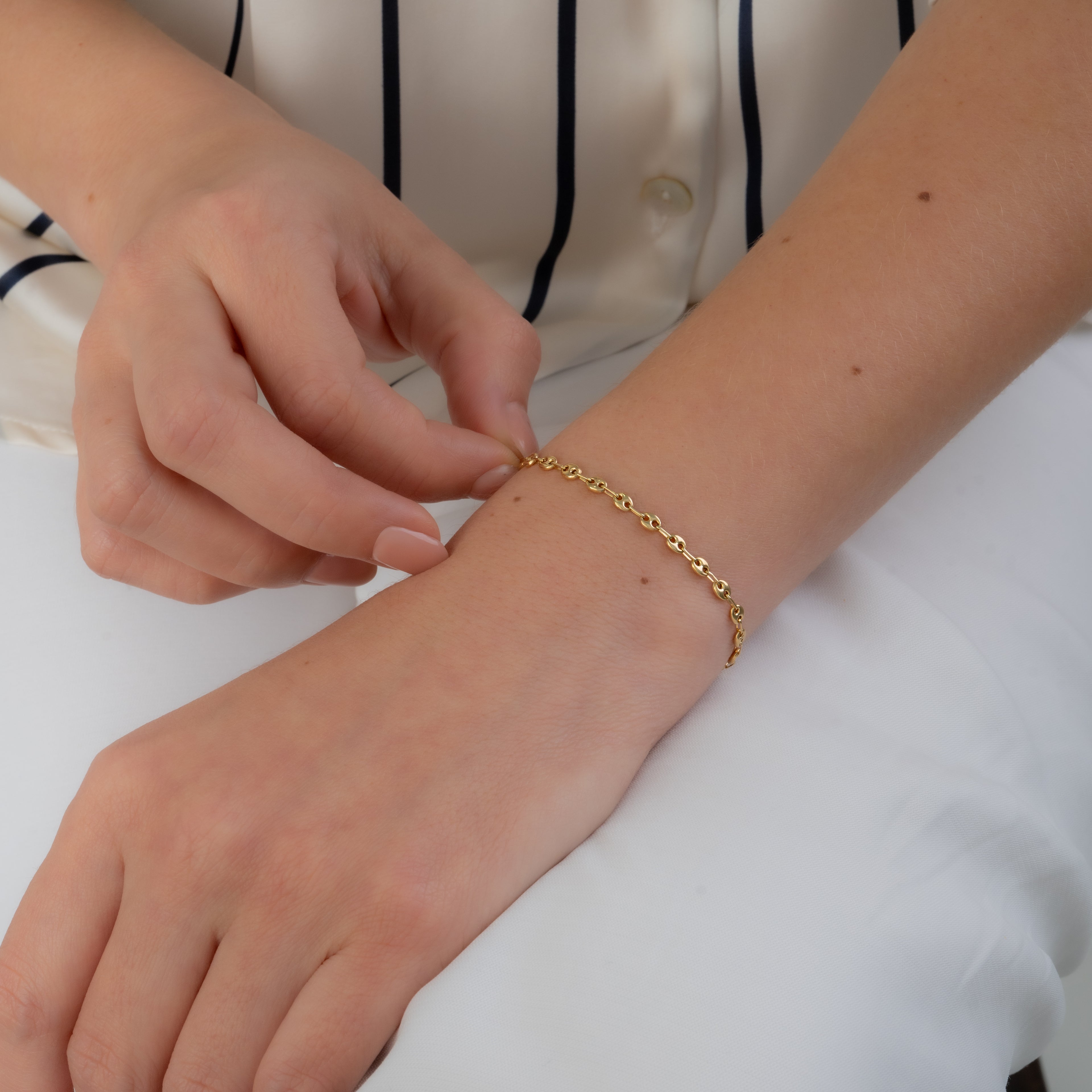 Pulsera Tejido Eslabon 20cm