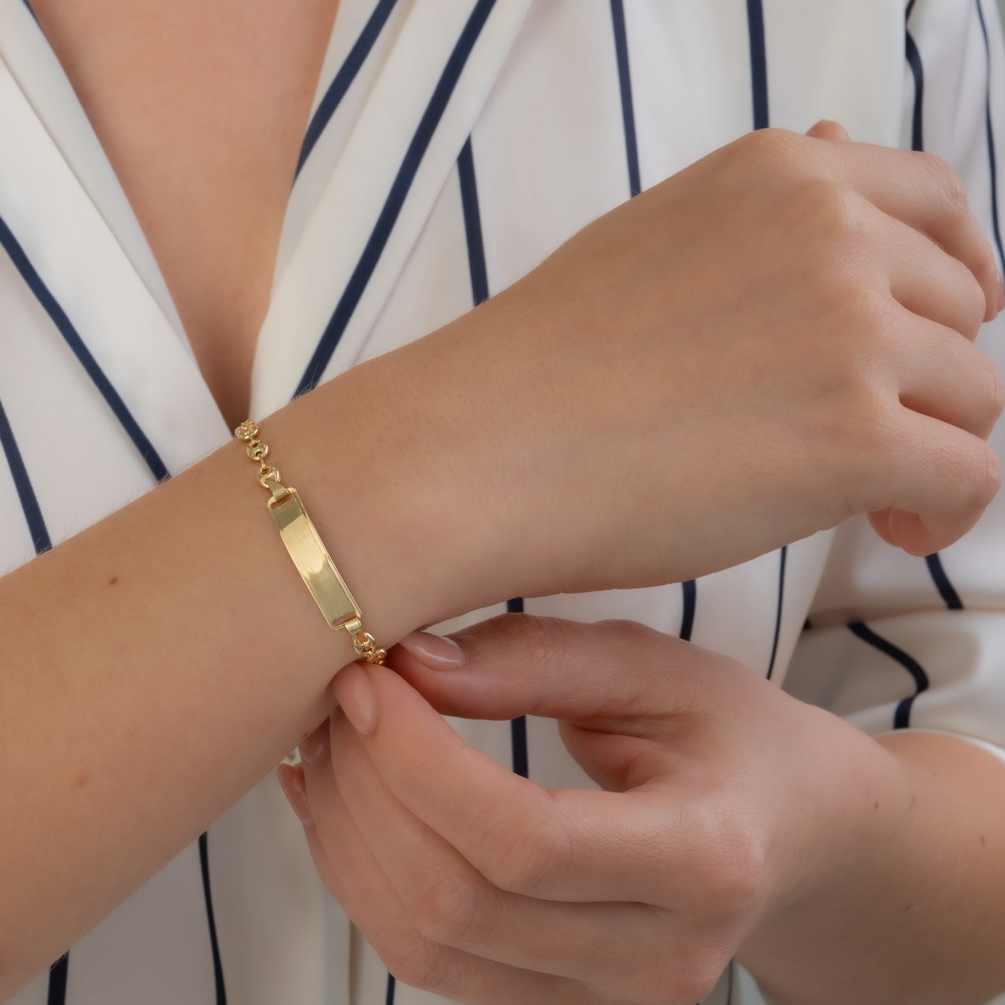 Pulsera Placa Eslabon 19cm