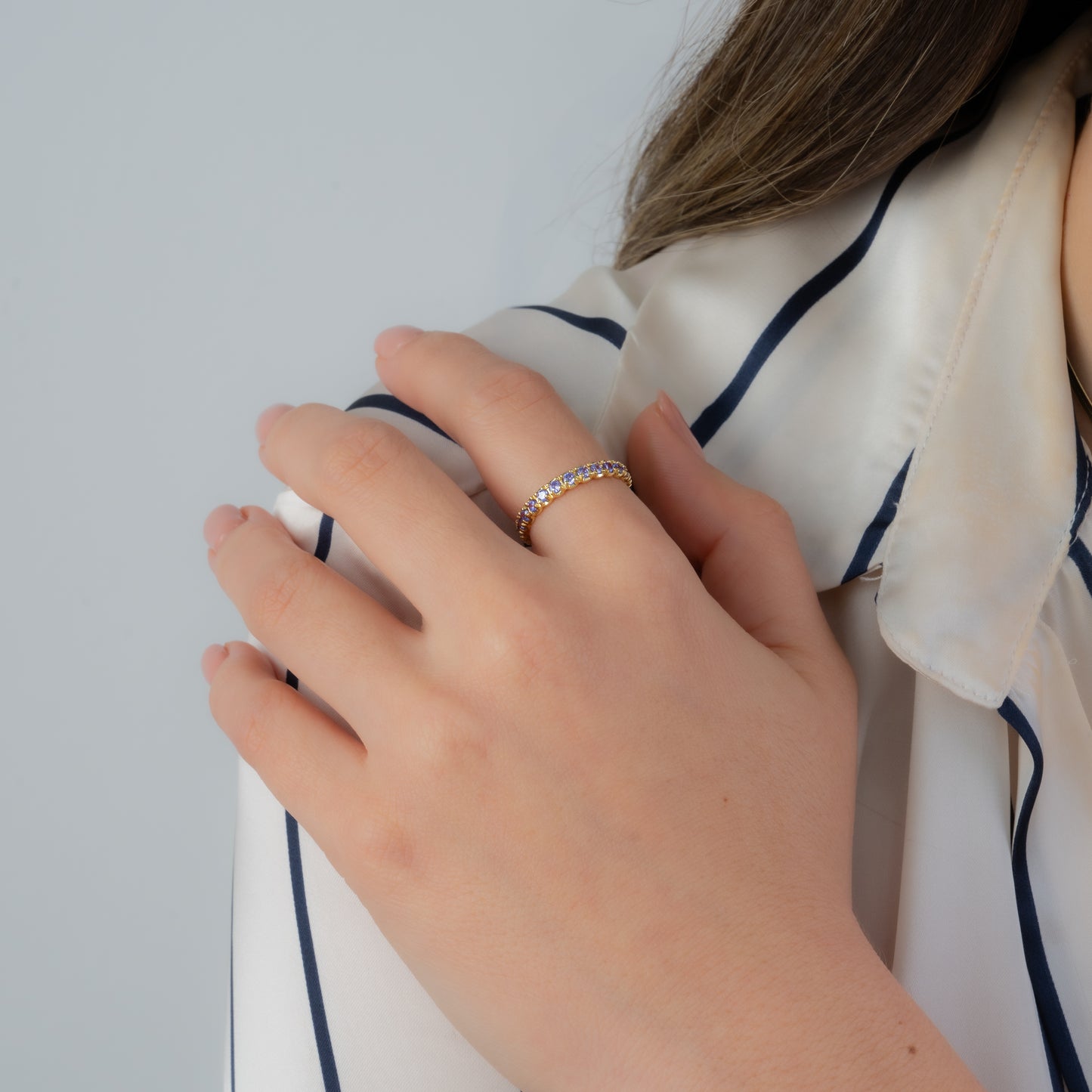 Anillo Churumbela Lila Talla 7
