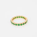 Anillo Churumbela Verde Talla 7 1/4