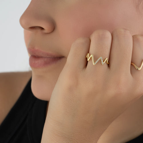 Anillo Ondulado Talla 7 1/4