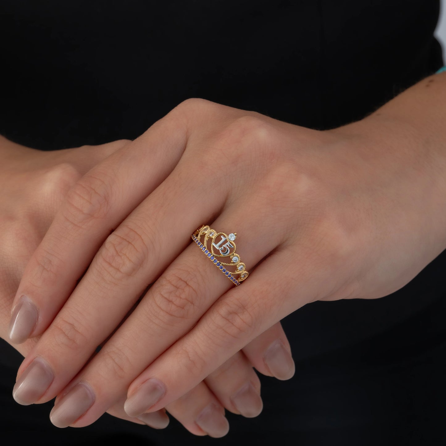 Anillo Tiara Quince Talla 7 1/2