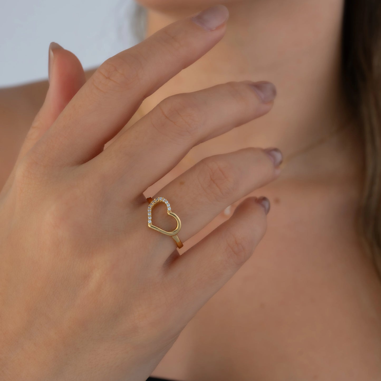 Anillo Silueta Corazon Talla 6 1/2