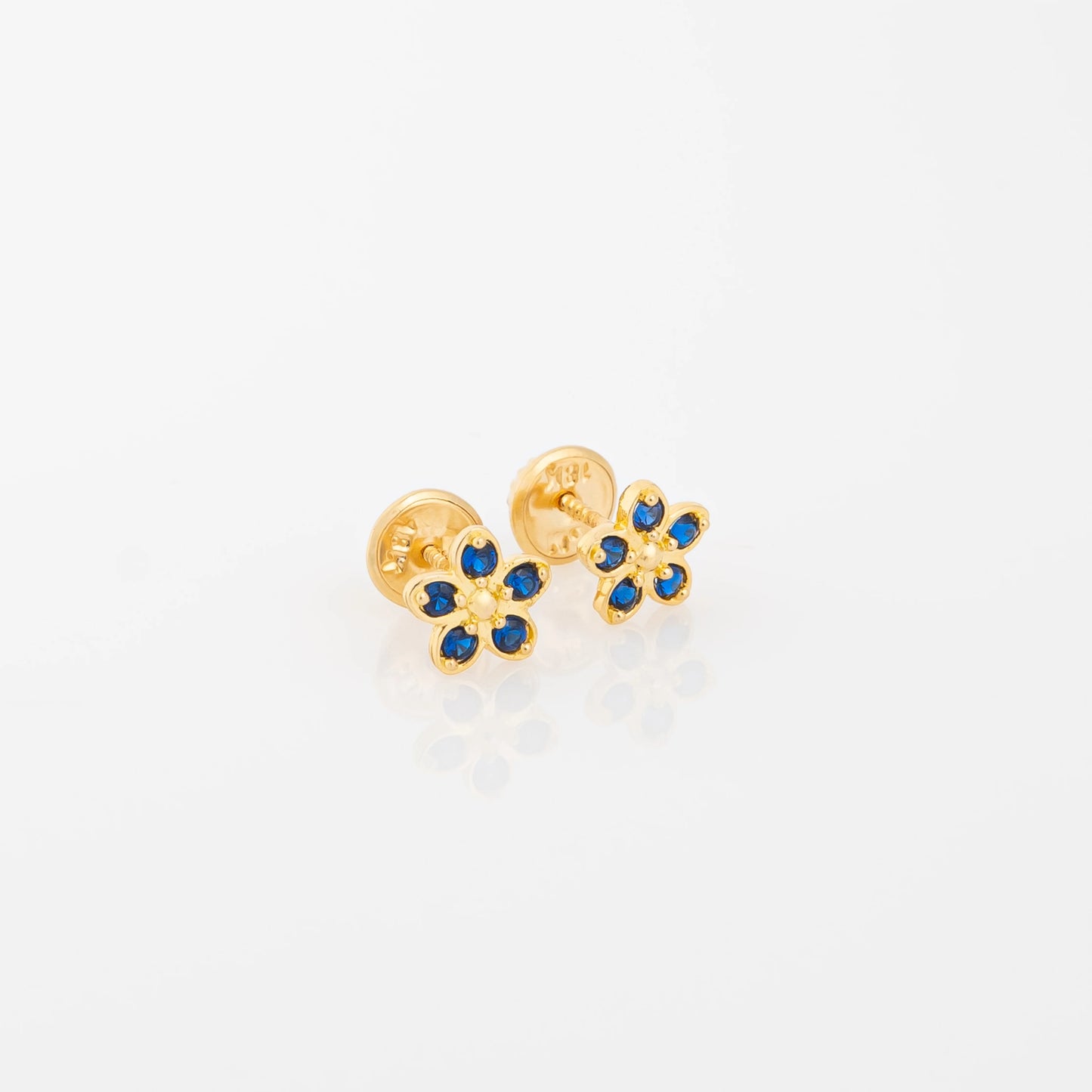 Topos Flor Azul 6mm