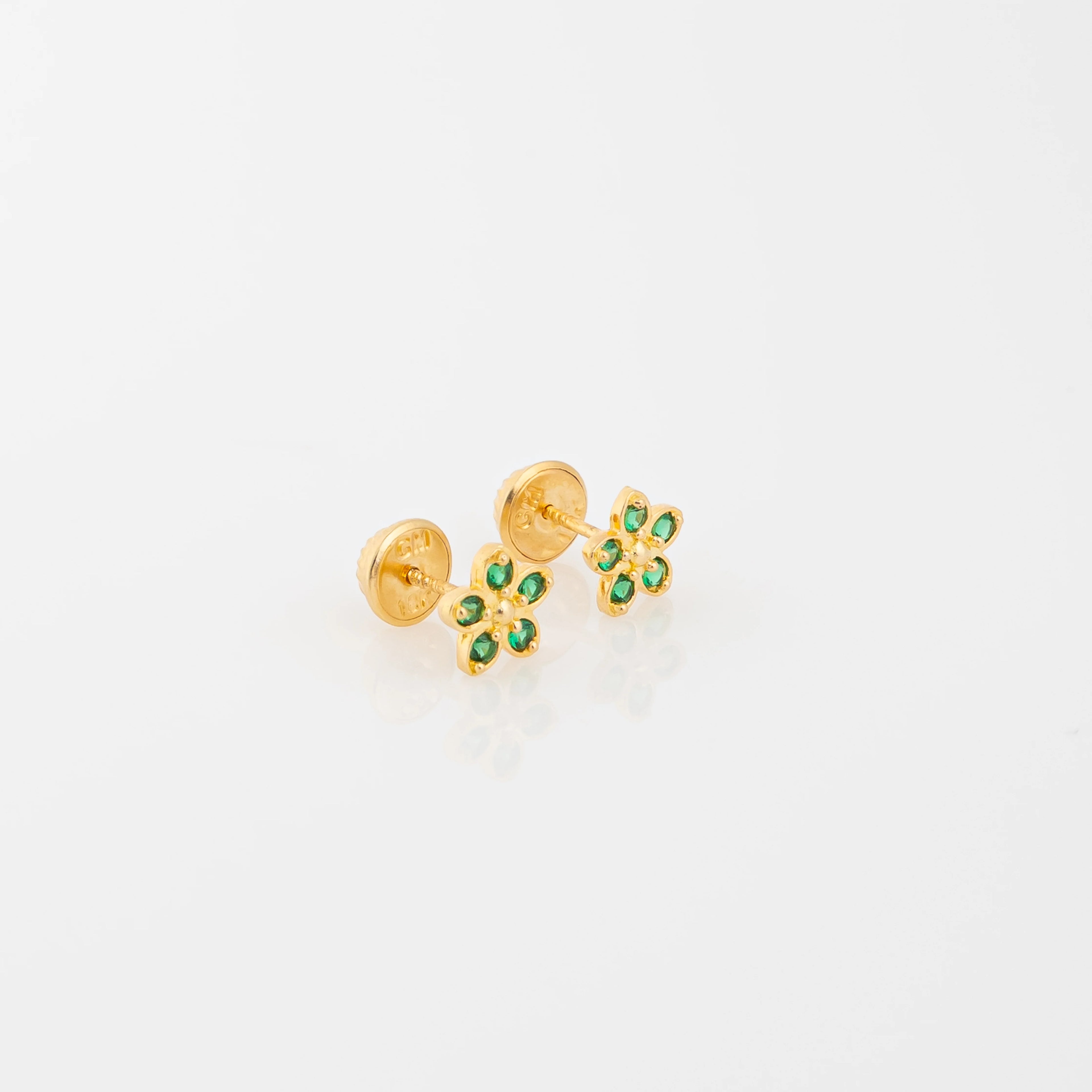 Topos Flor Verde 6.5mm