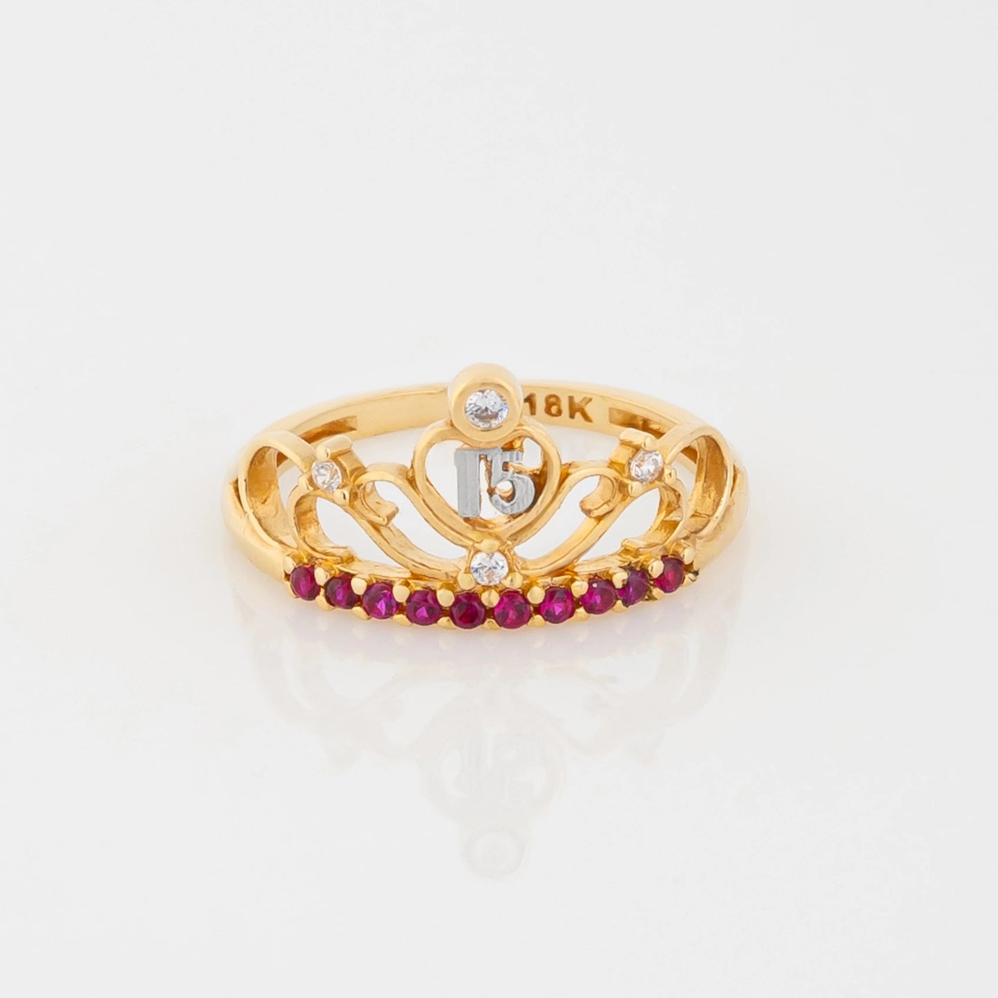 Anillo Quince Fucsia Talla 5 1/4