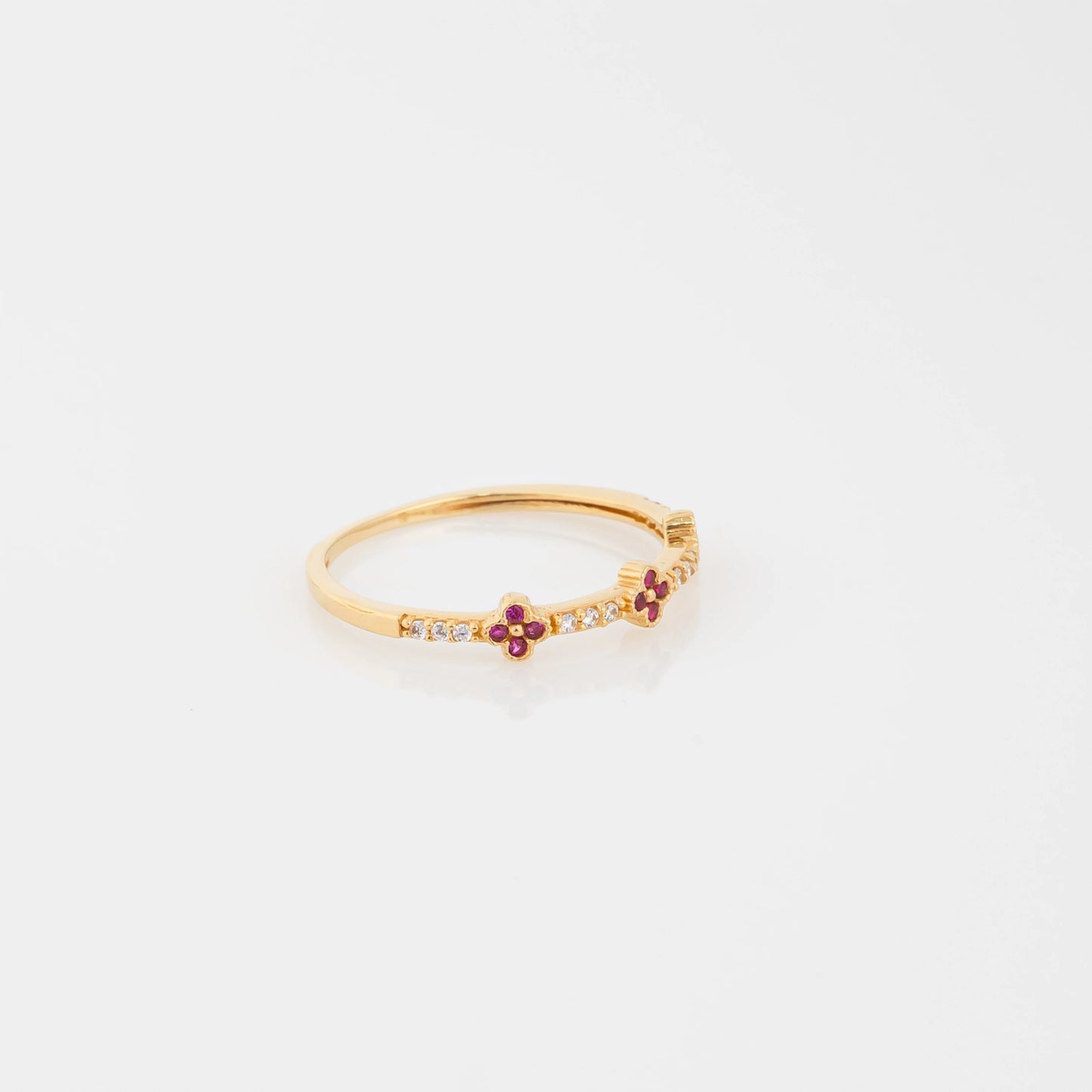 Anillo Mini Treboles Talla 7 1/4