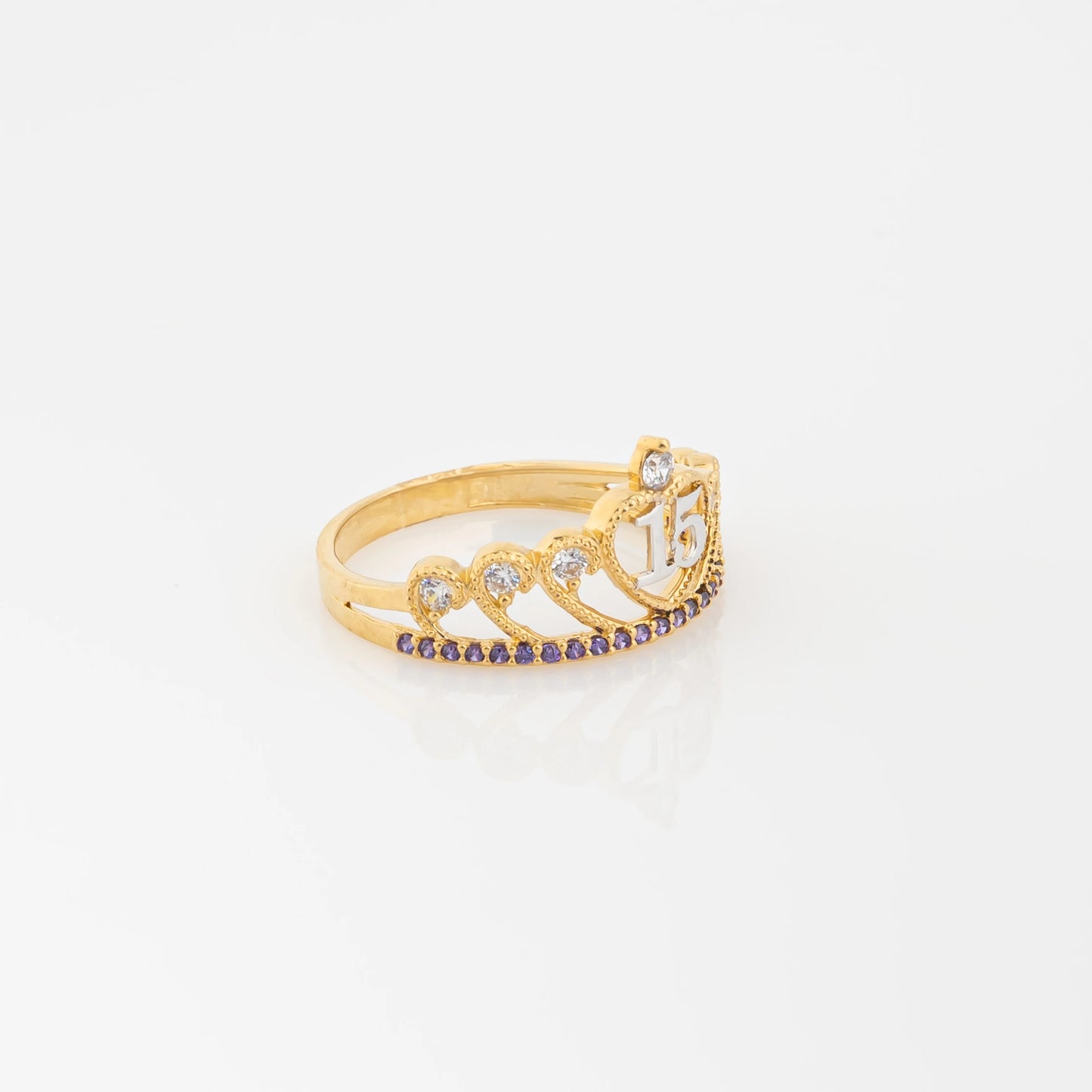 Anillo Tiara Quince Talla 7 1/2