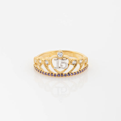 Anillo Tiara Quince Talla 7 1/2