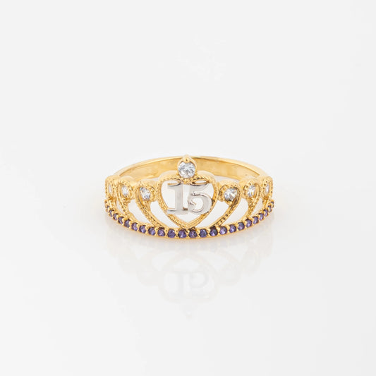 Anillo Tiara Quince Talla 7 1/2