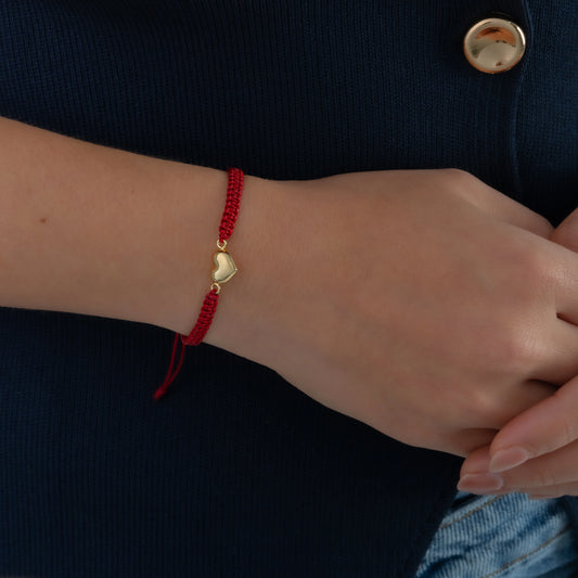 Pulsera Tejida Corazon
