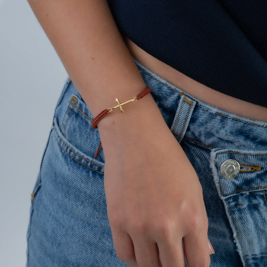 Pulsera Tejida Cruz