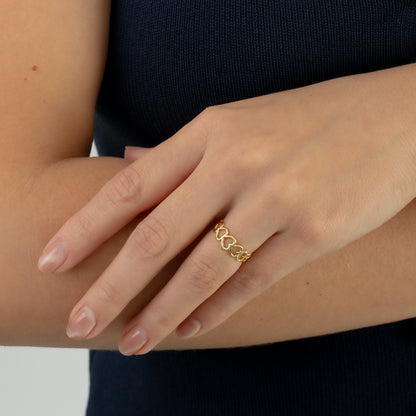 Anillo Corazones Infinitos Talla 5 1/4