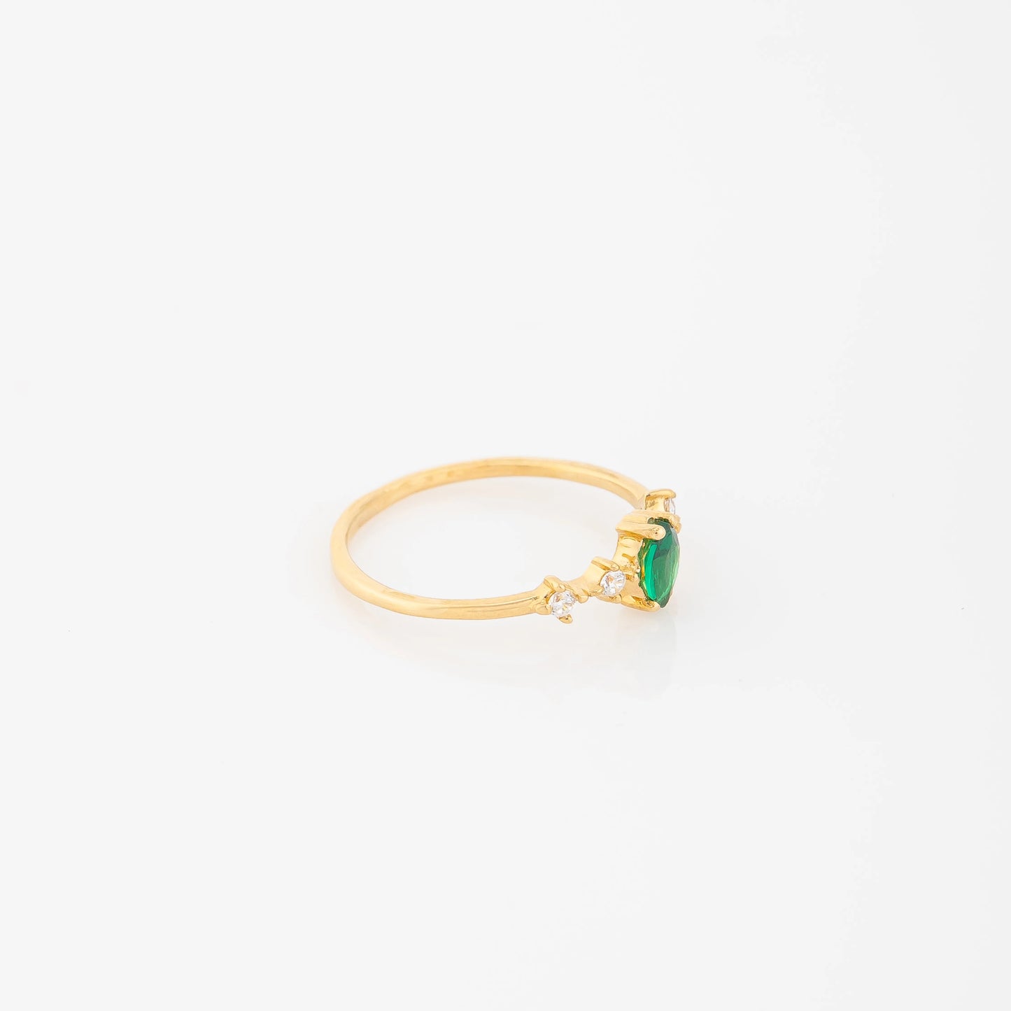 Anillo Oval Verde Talla 4 3/4
